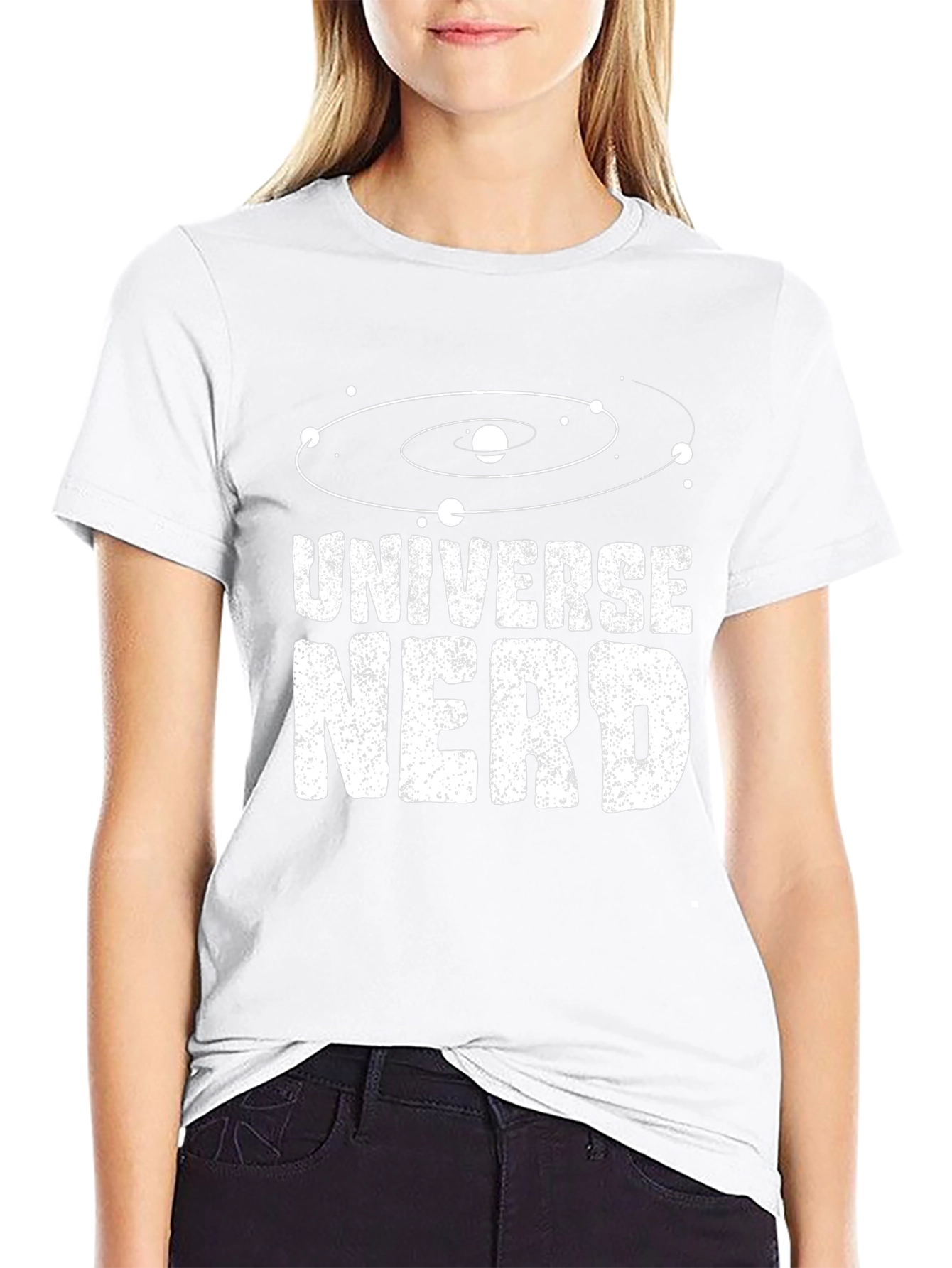 Universe Nerd Graphic Tee - Black Cotton T-Shirt