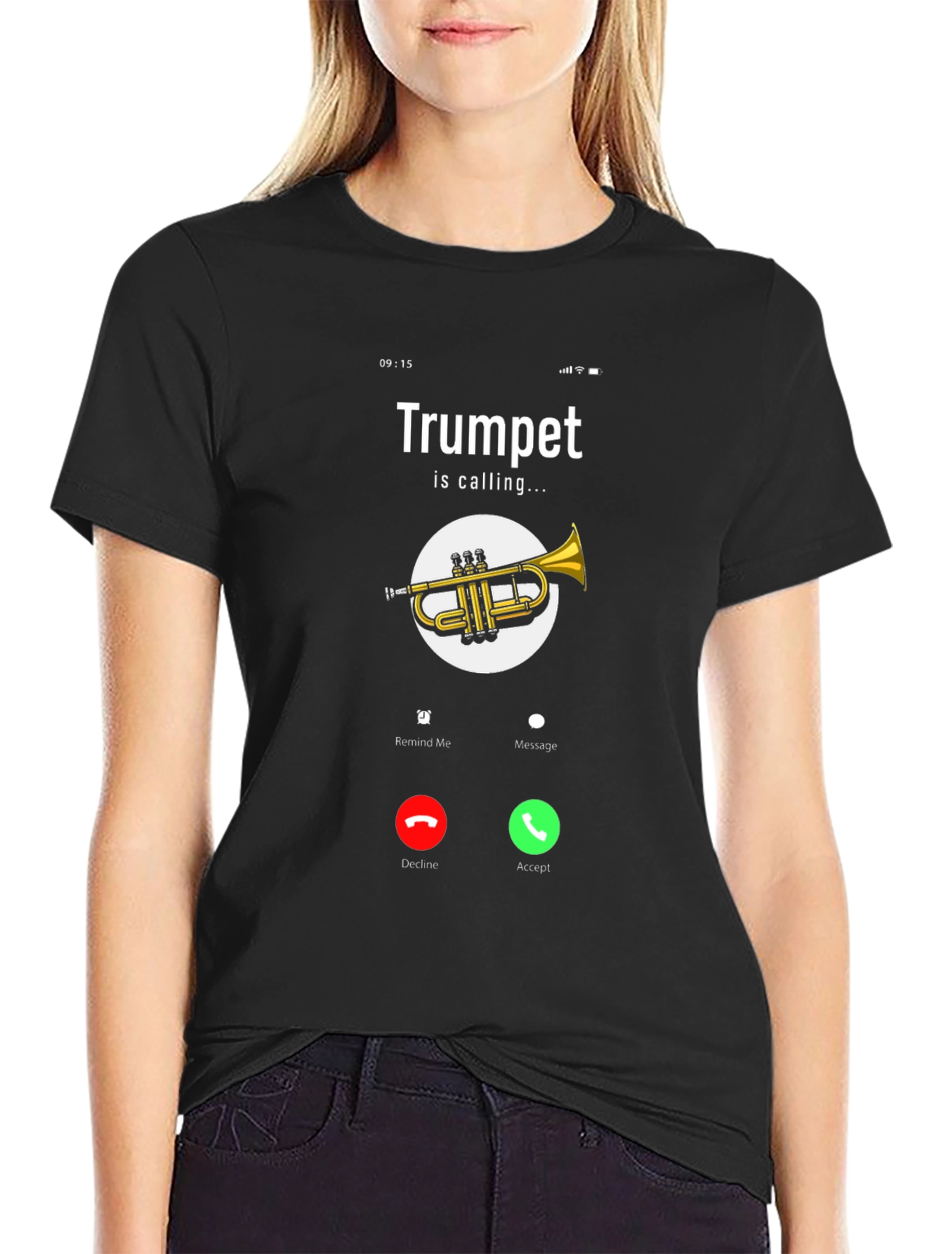 Trumpet Calling T-Shirt - Musical Humor Tee