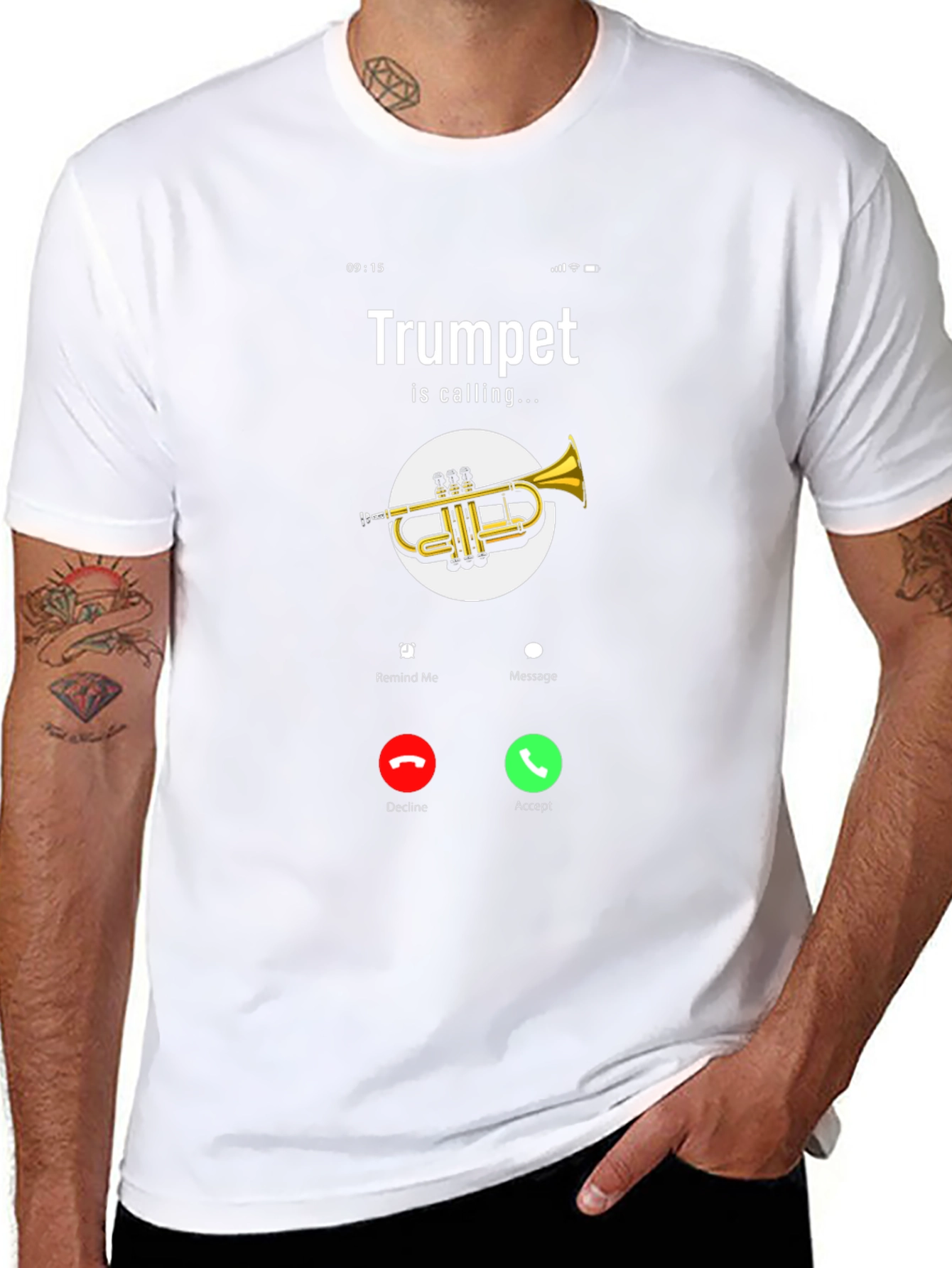 Trumpet Calling T-Shirt - Musical Humor Tee