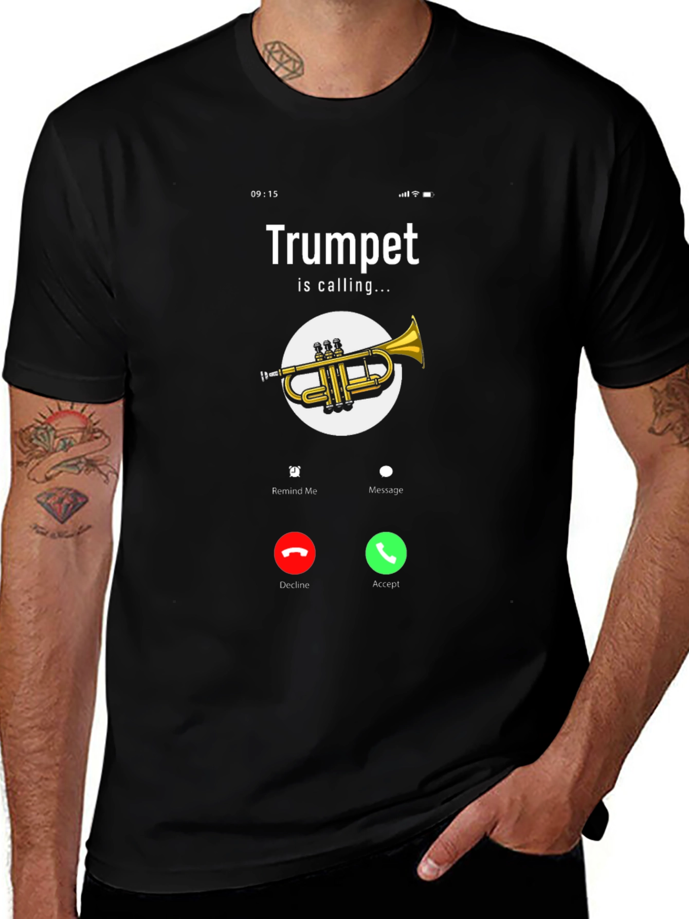 Trumpet Calling T-Shirt - Musical Humor Tee