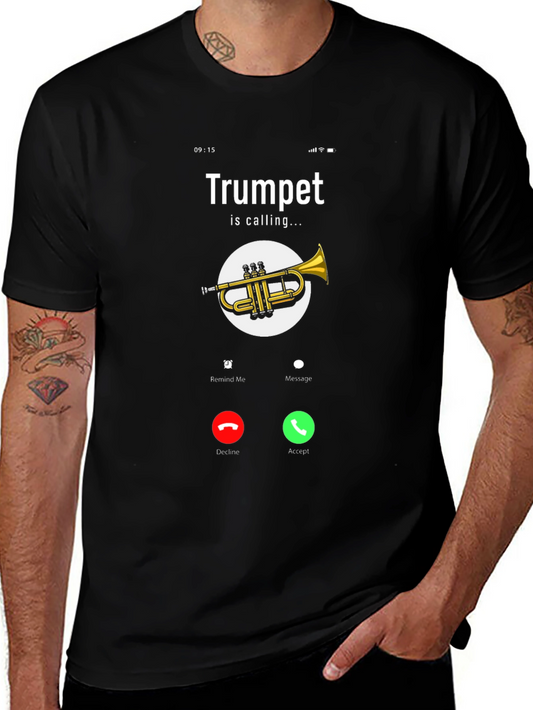 Trumpet Calling T-Shirt - Musical Humor Tee