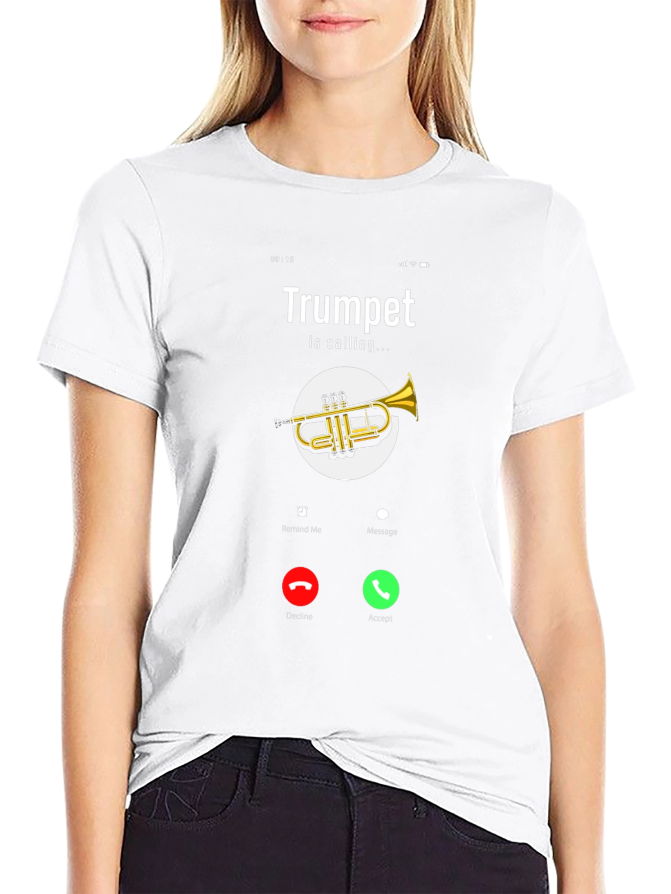 Trumpet Calling T-Shirt - Musical Humor Tee
