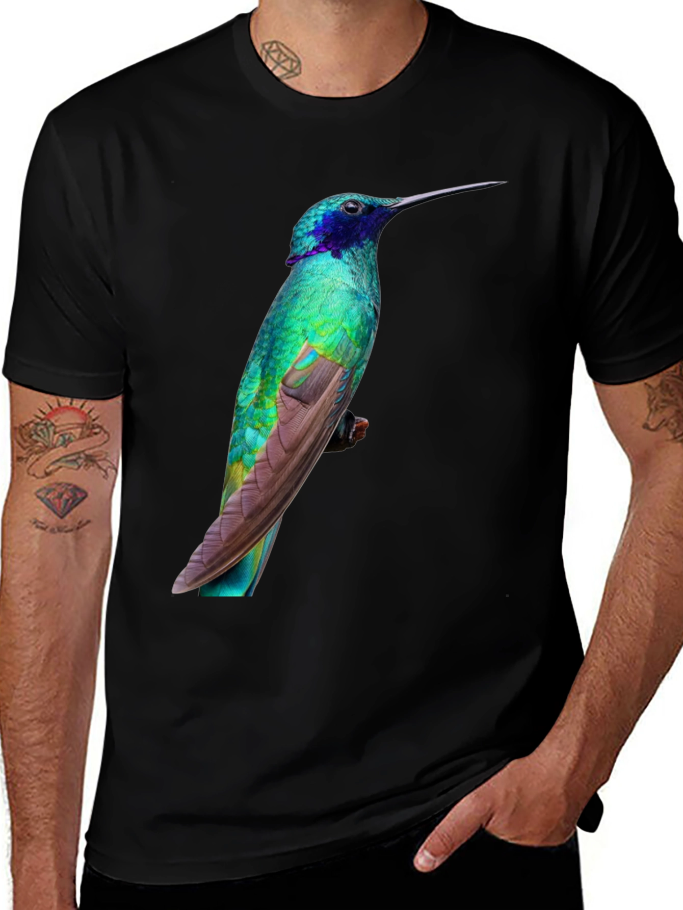 Hummingbird Graphic Tee - Black T-Shirt