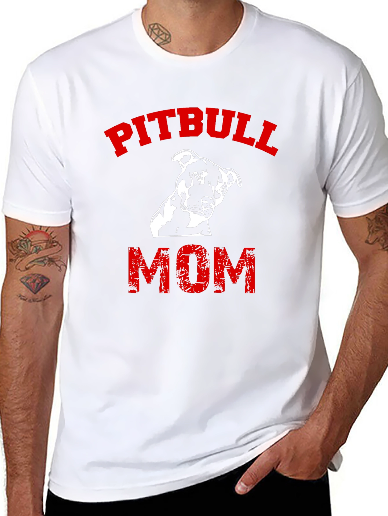 Pitbull Mom Graphic Tee - Dog Lover T-Shirt