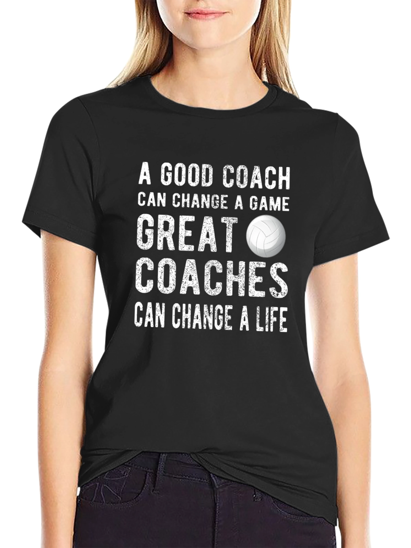 Volleyball Coach T-Shirt: Change a Game Change a Life!