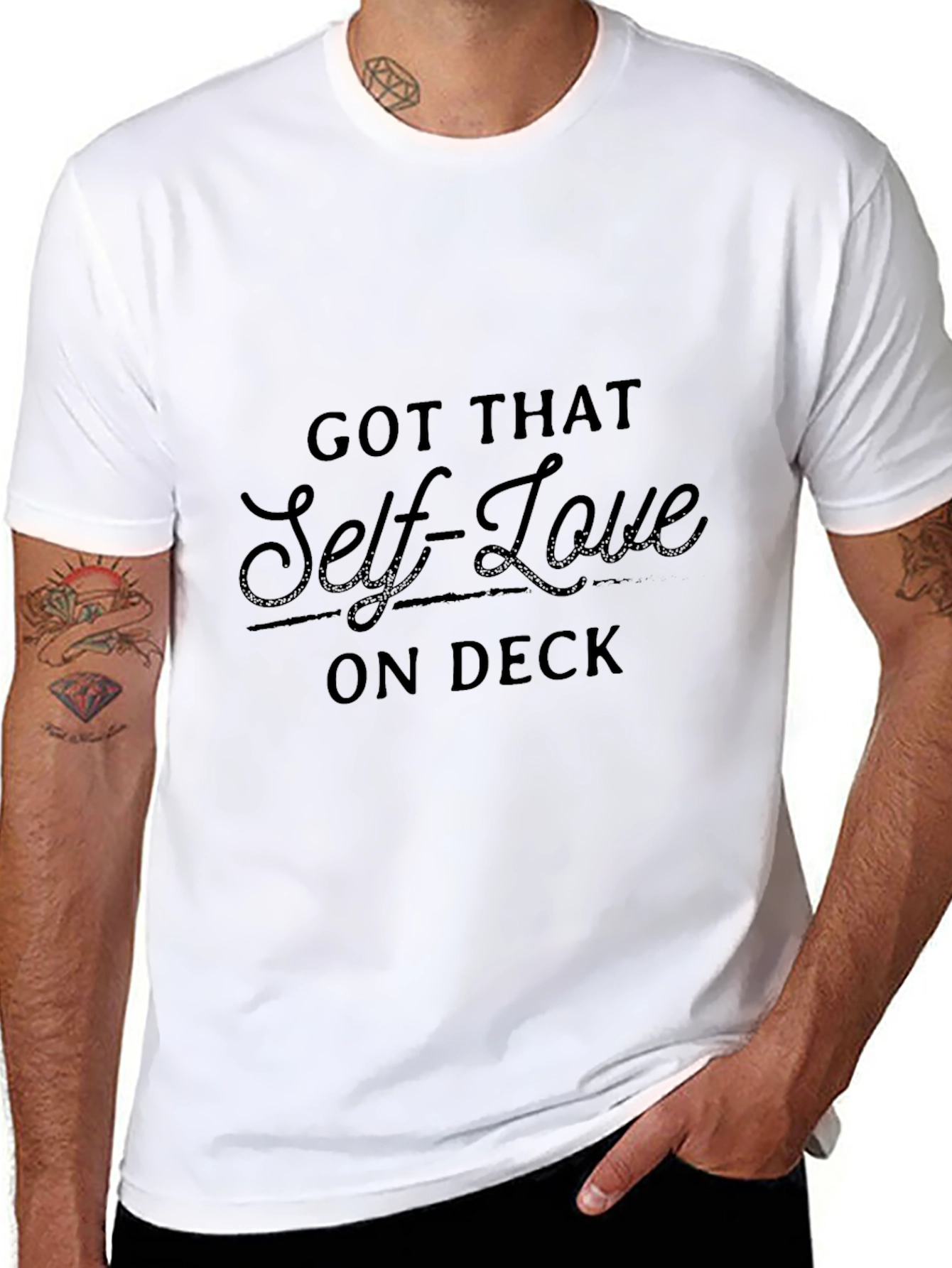 Got That Self-Love On Deck Black Tee