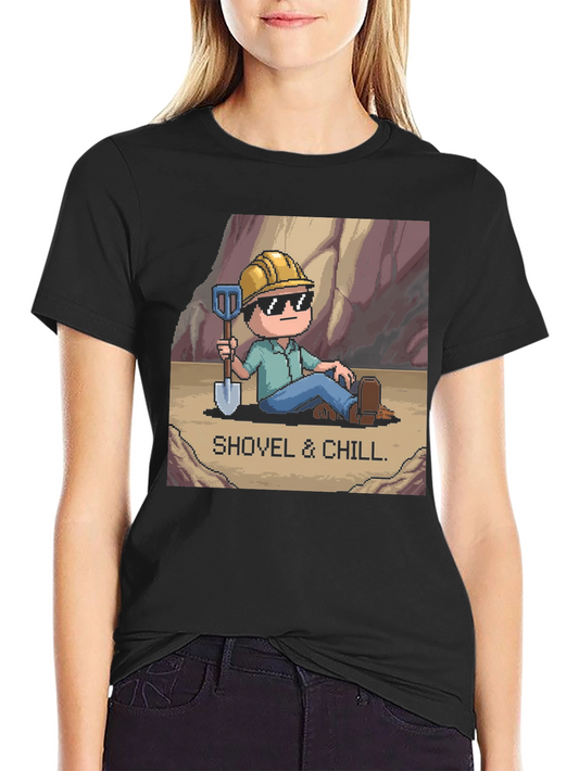 Shovel & Chill Pixel Art T-Shirt