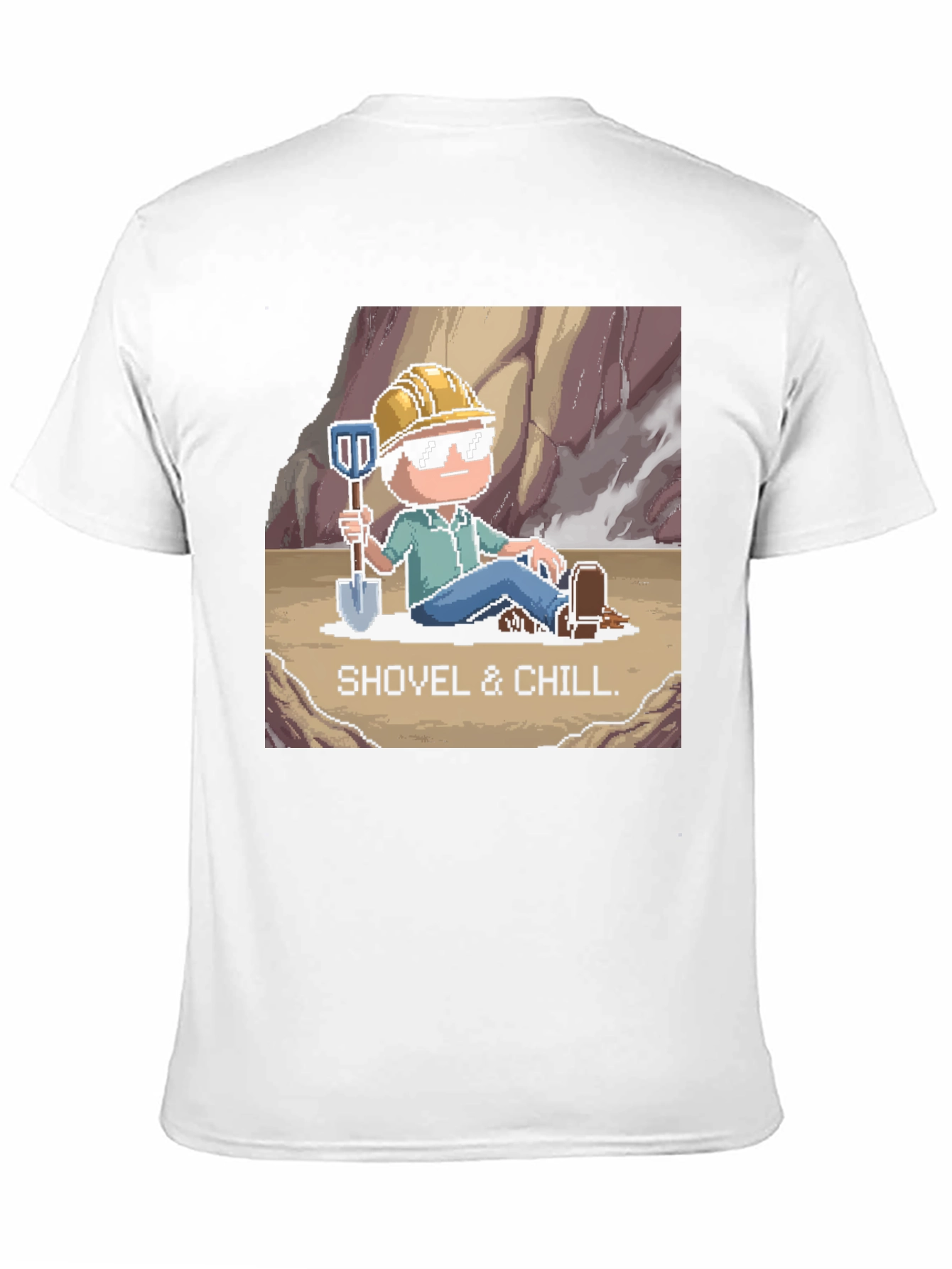 Shovel & Chill Pixel Art T-Shirt