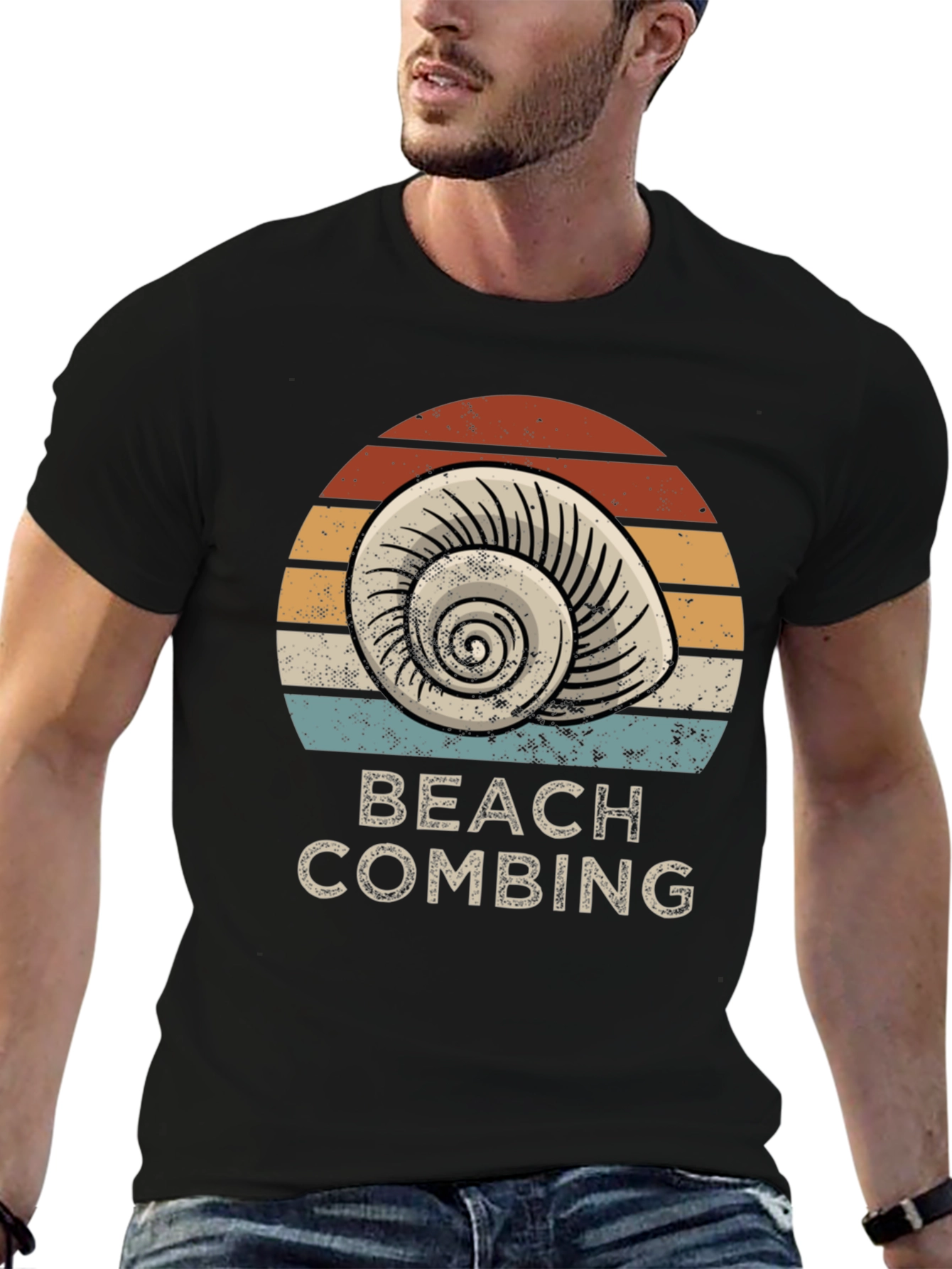 Beach Combing Graphic T-Shirt - Coastal Style