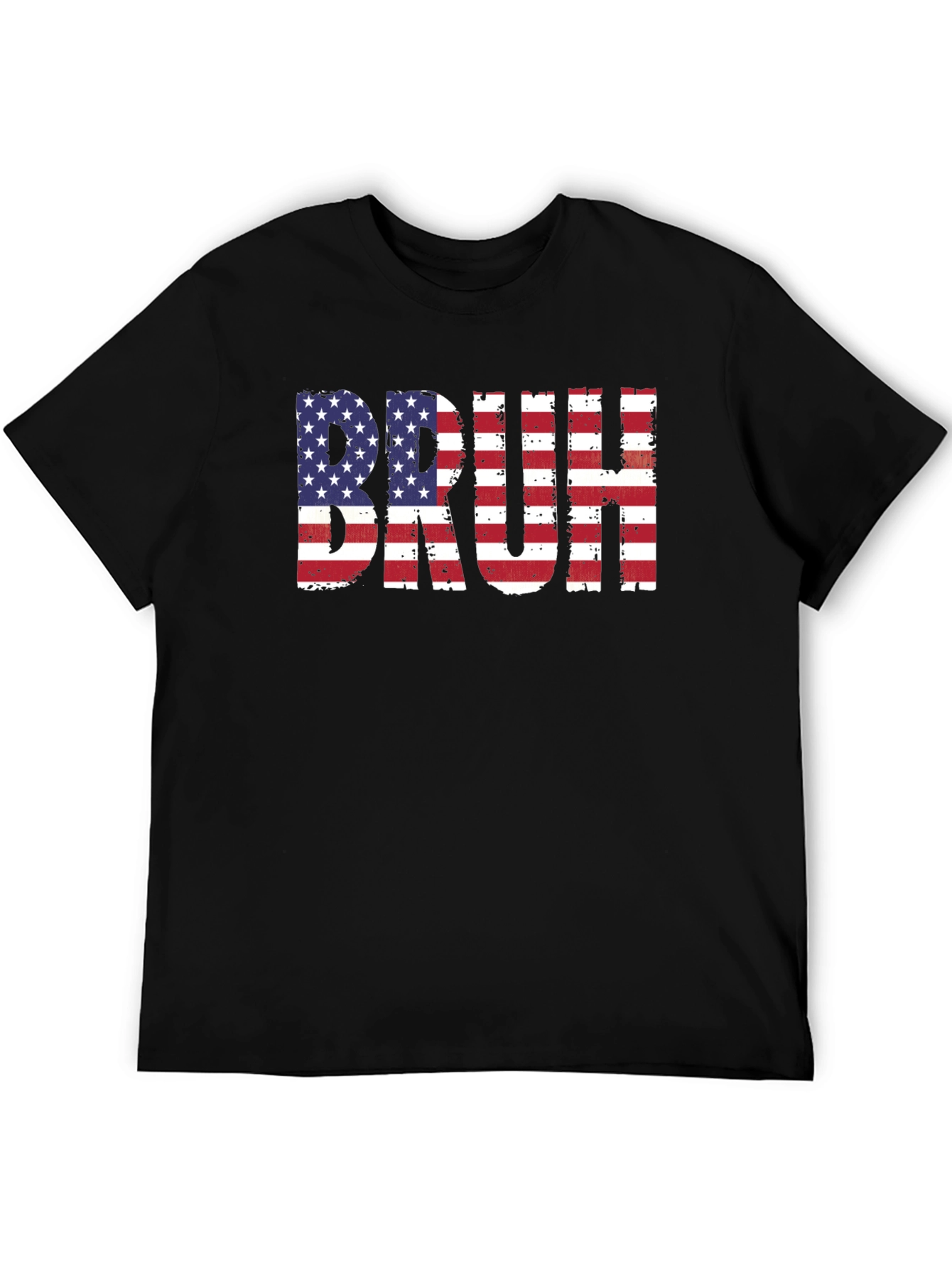 Bruh American Flag Graphic T-Shirt