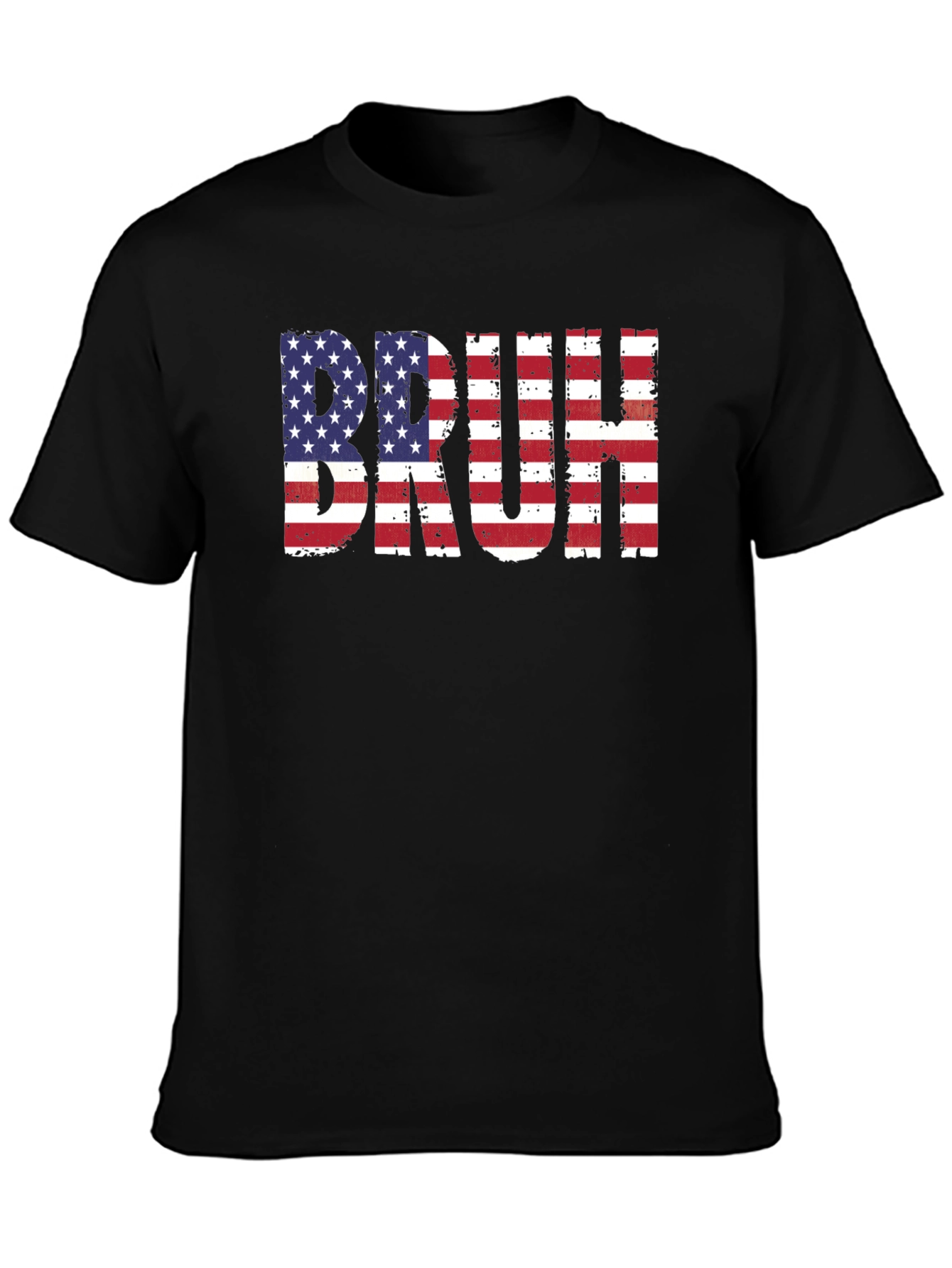 Bruh American Flag Graphic T-Shirt