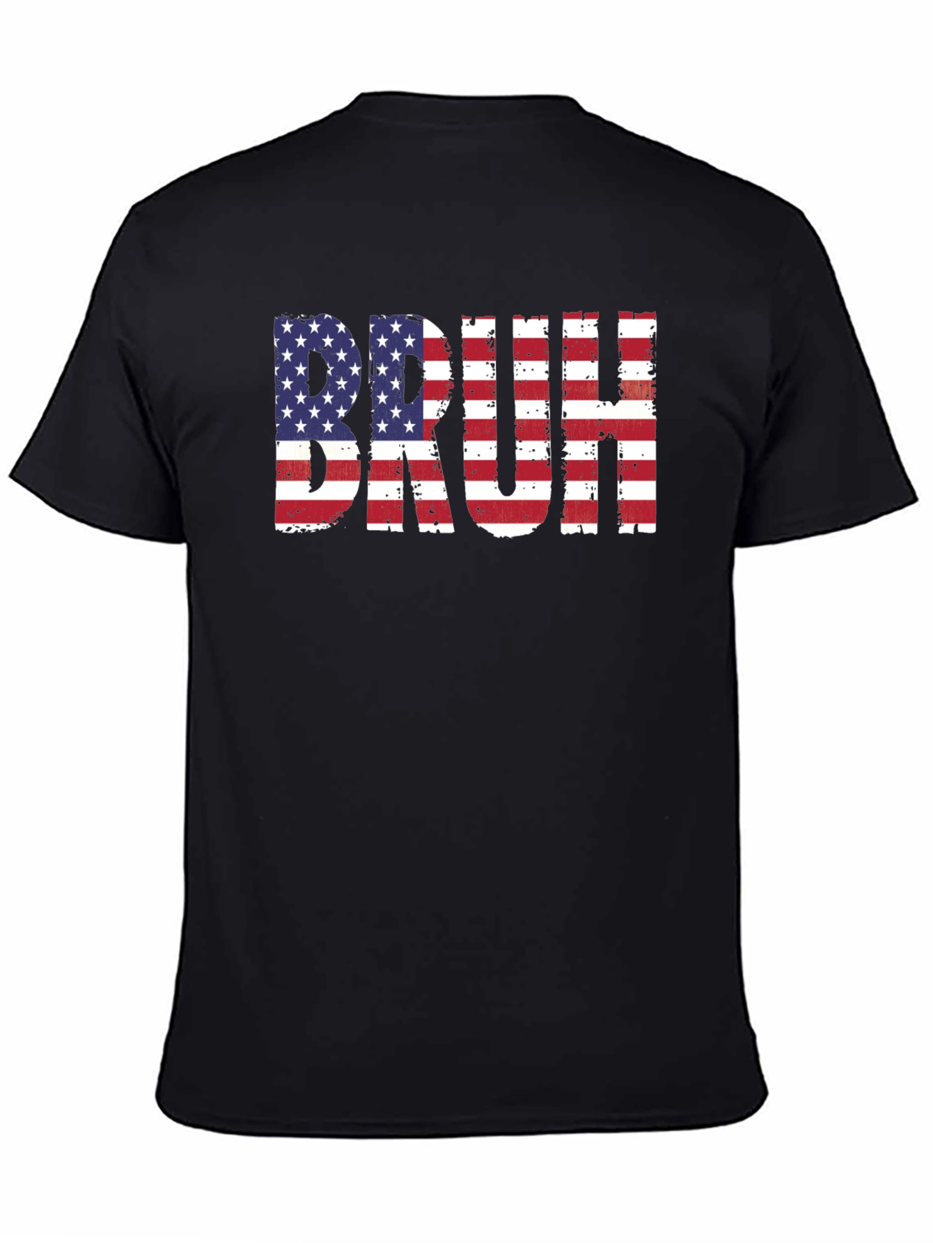 Bruh American Flag Graphic T-Shirt