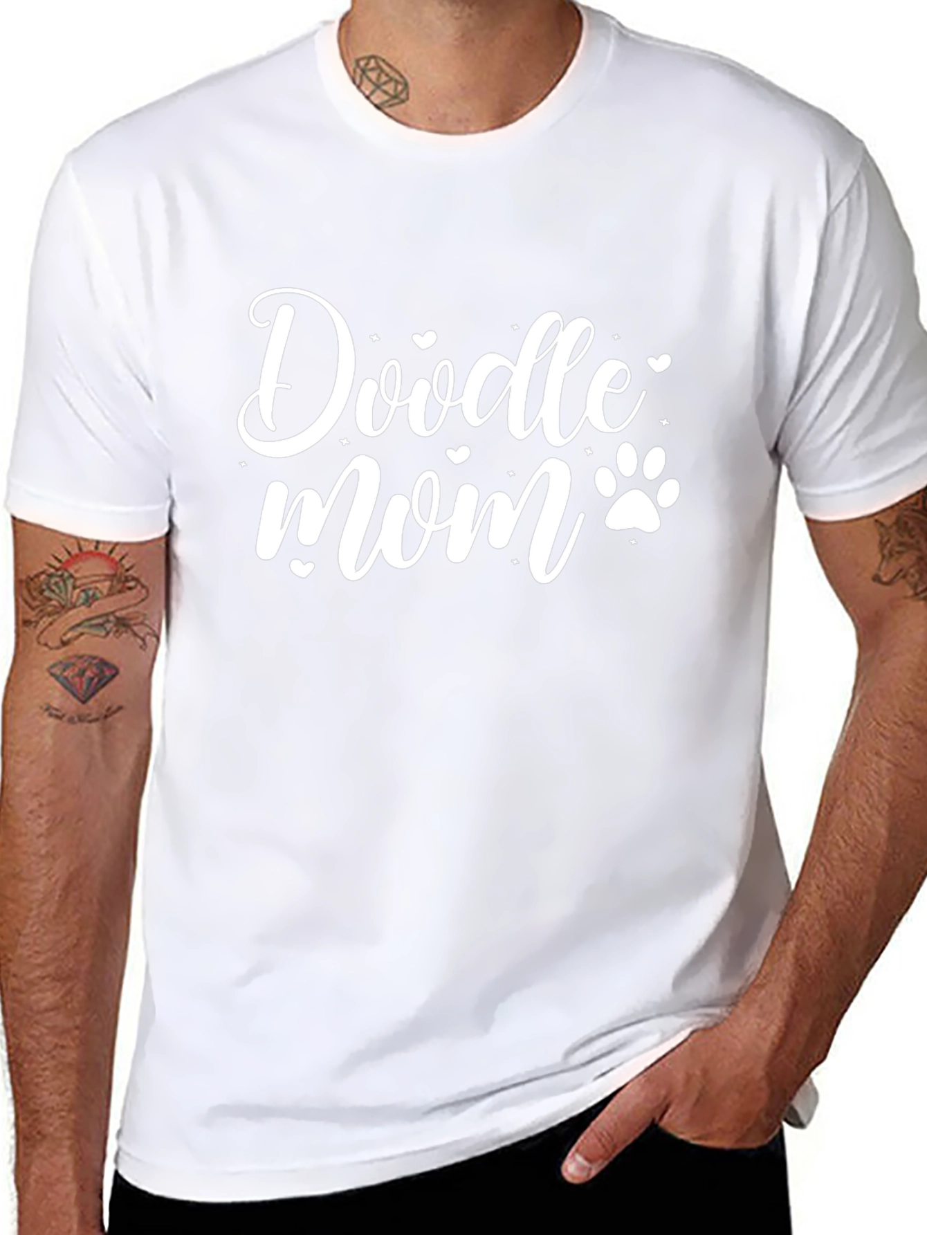 Doodle Mom Paw Print T-Shirt – Cute Dog Mom Tee