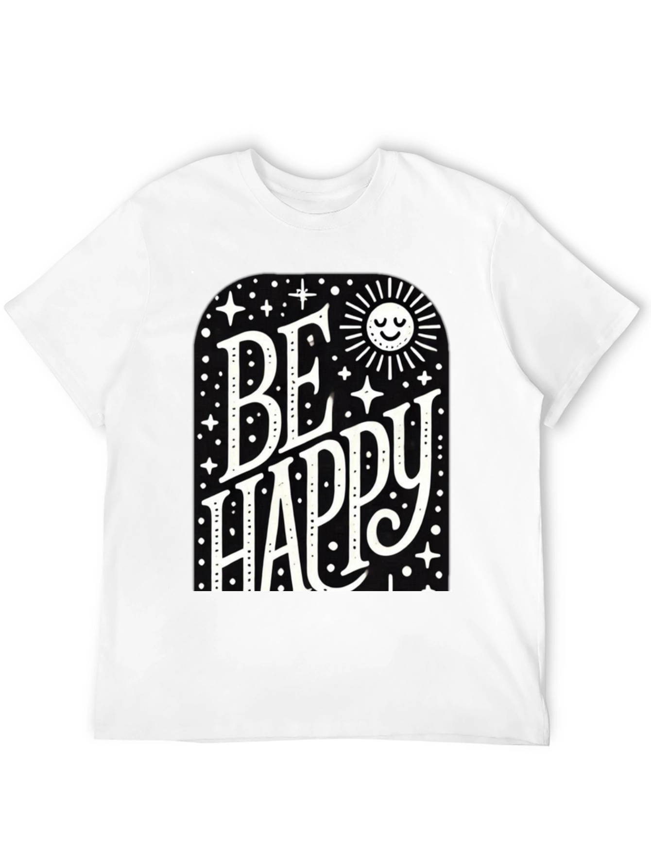 Be Happy Graphic Tee - Black