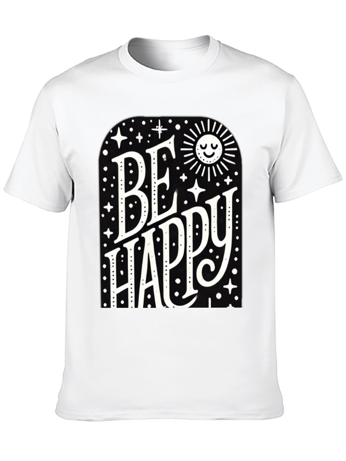 Be Happy Graphic Tee - Black