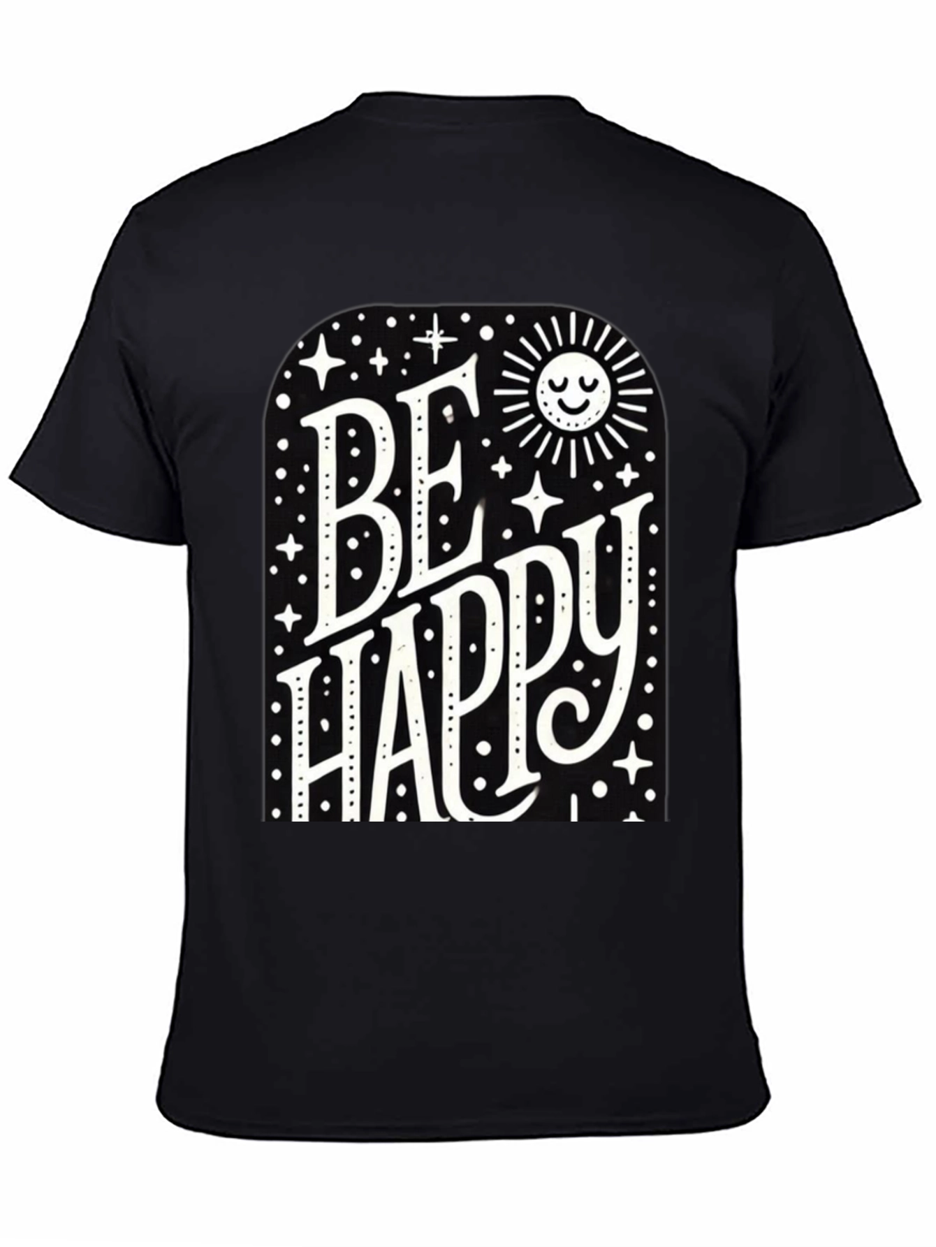 Be Happy Graphic Tee - Black