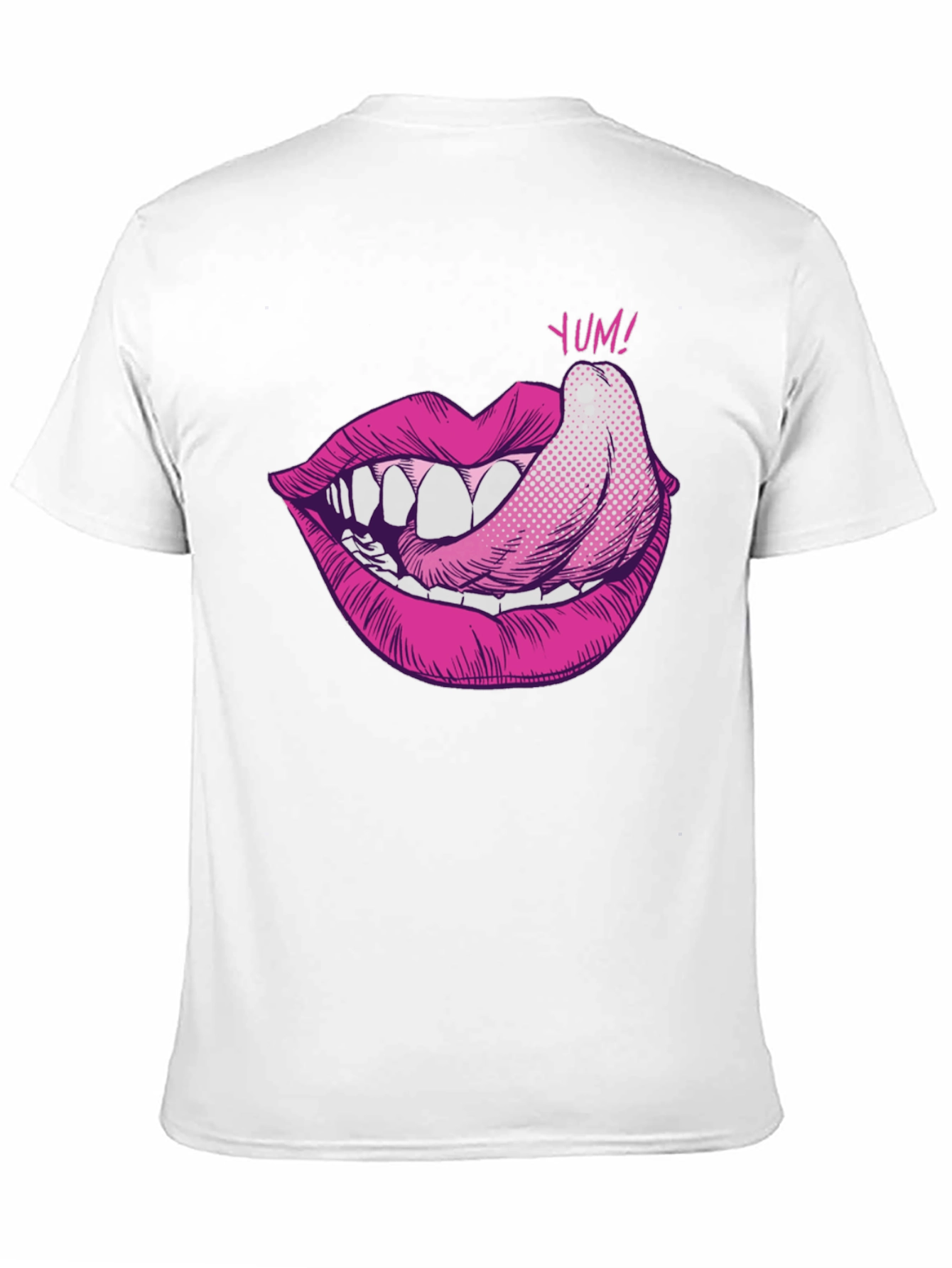 Yum Lips Graphic T-Shirt - Black Cotton Tee