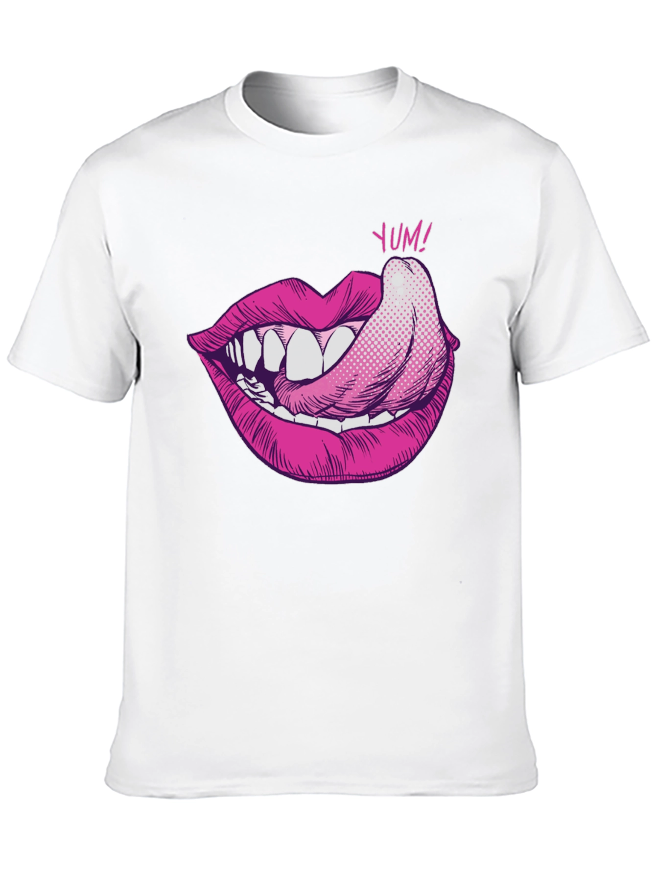 Yum Lips Graphic T-Shirt - Black Cotton Tee