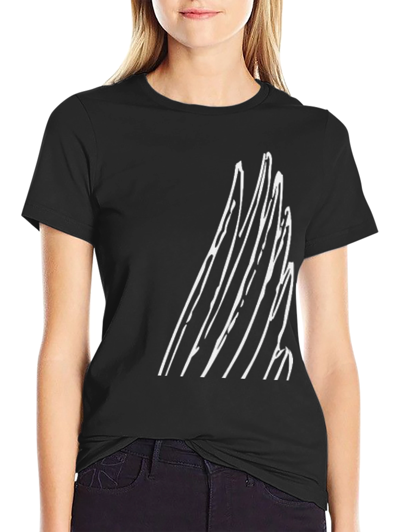 Abstract Graphic Tee - Modern Black T-Shirt