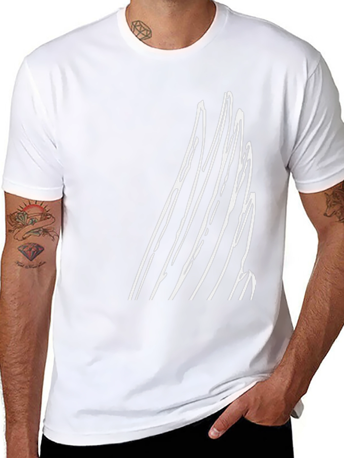 Abstract Graphic Tee - Modern Black T-Shirt