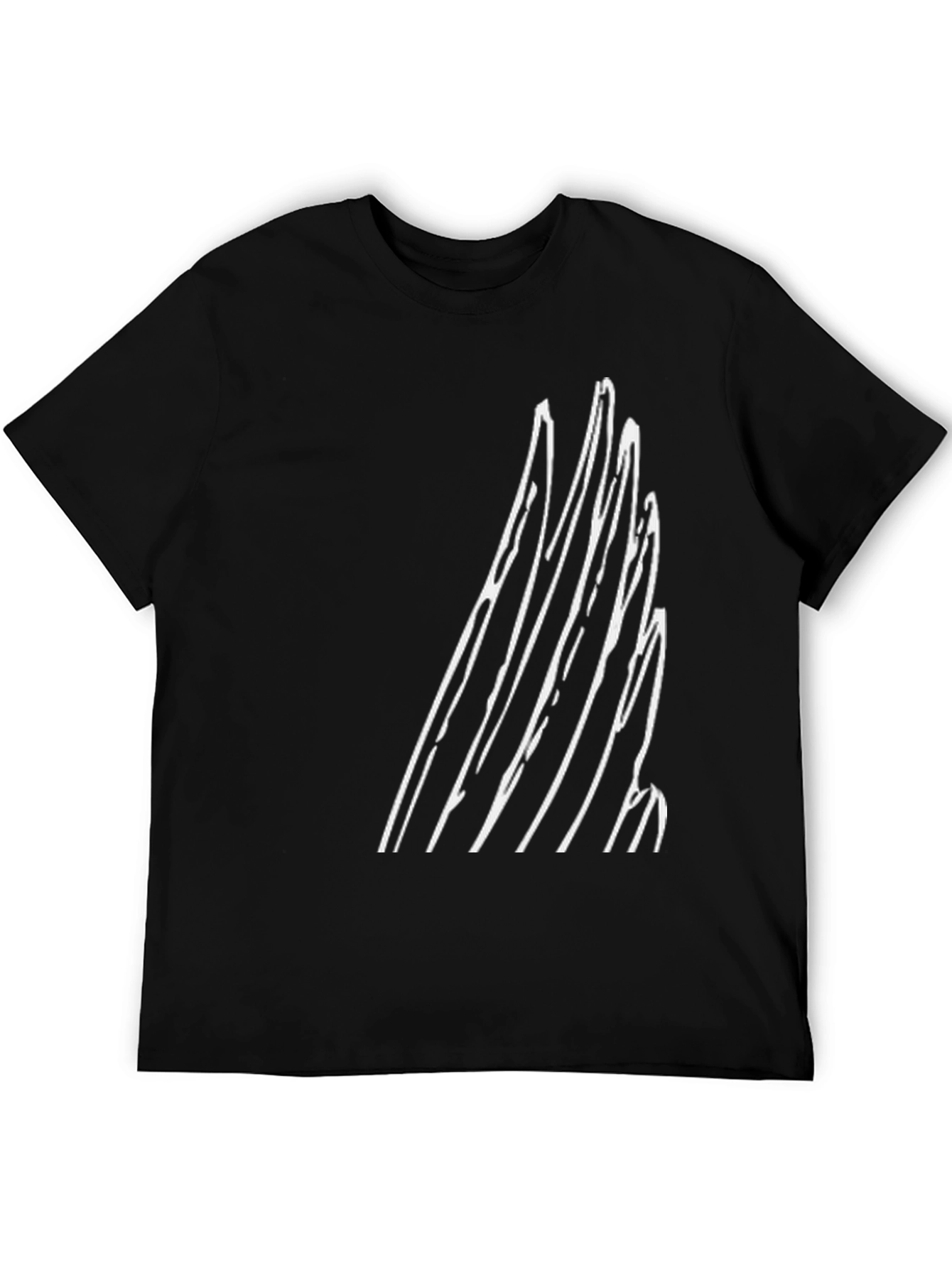 Abstract Graphic Tee - Modern Black T-Shirt