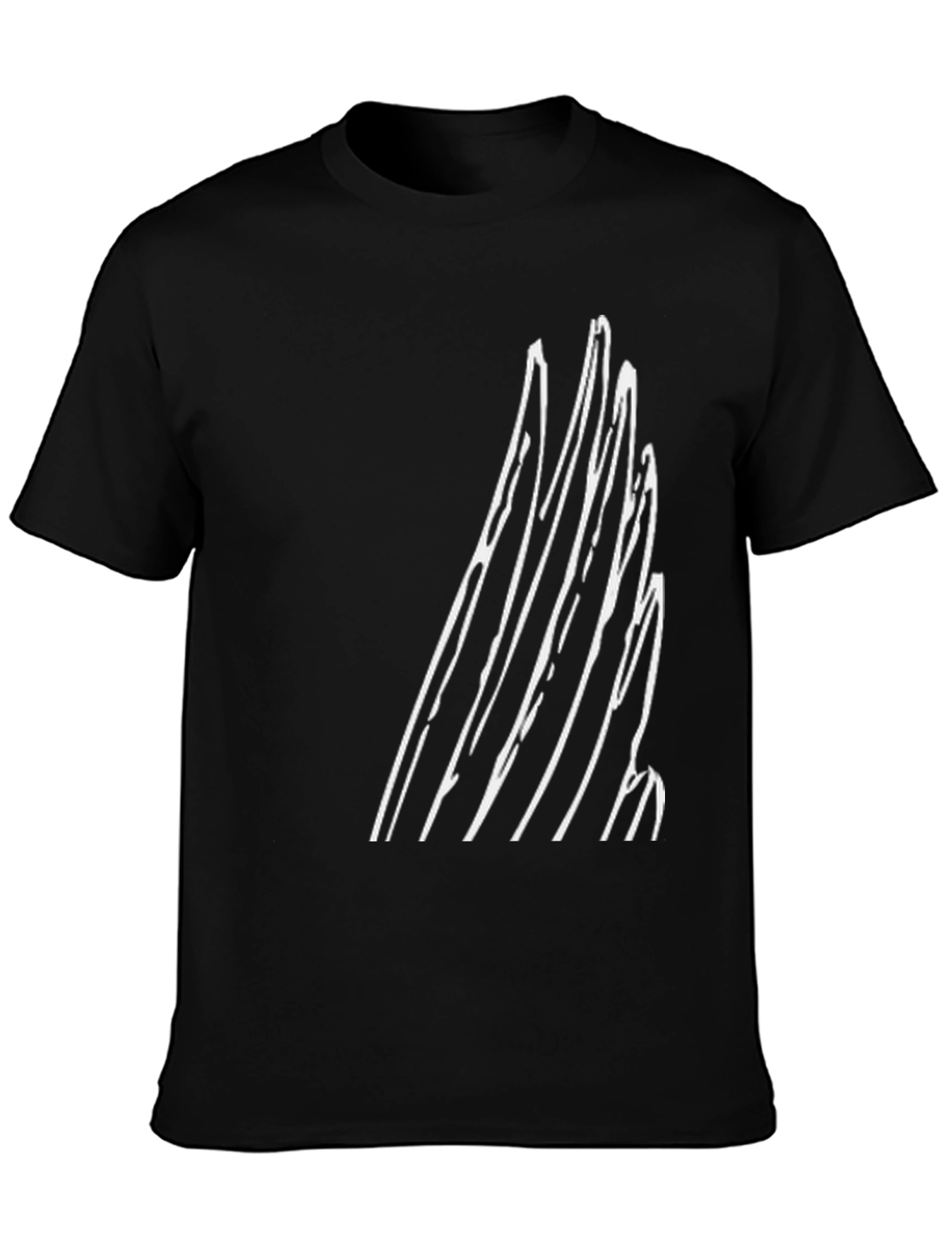 Abstract Graphic Tee - Modern Black T-Shirt