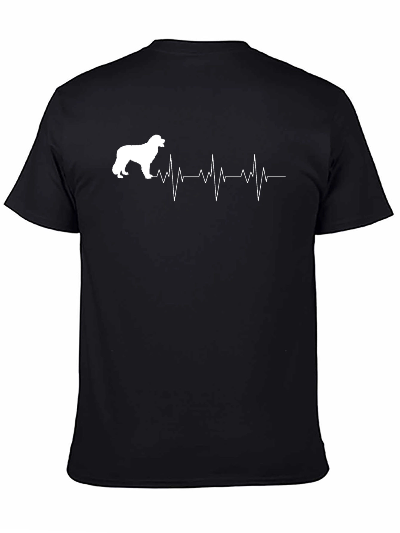 Dog Heartbeat Silhouette T-Shirt – Minimalist Dog Lover Tee