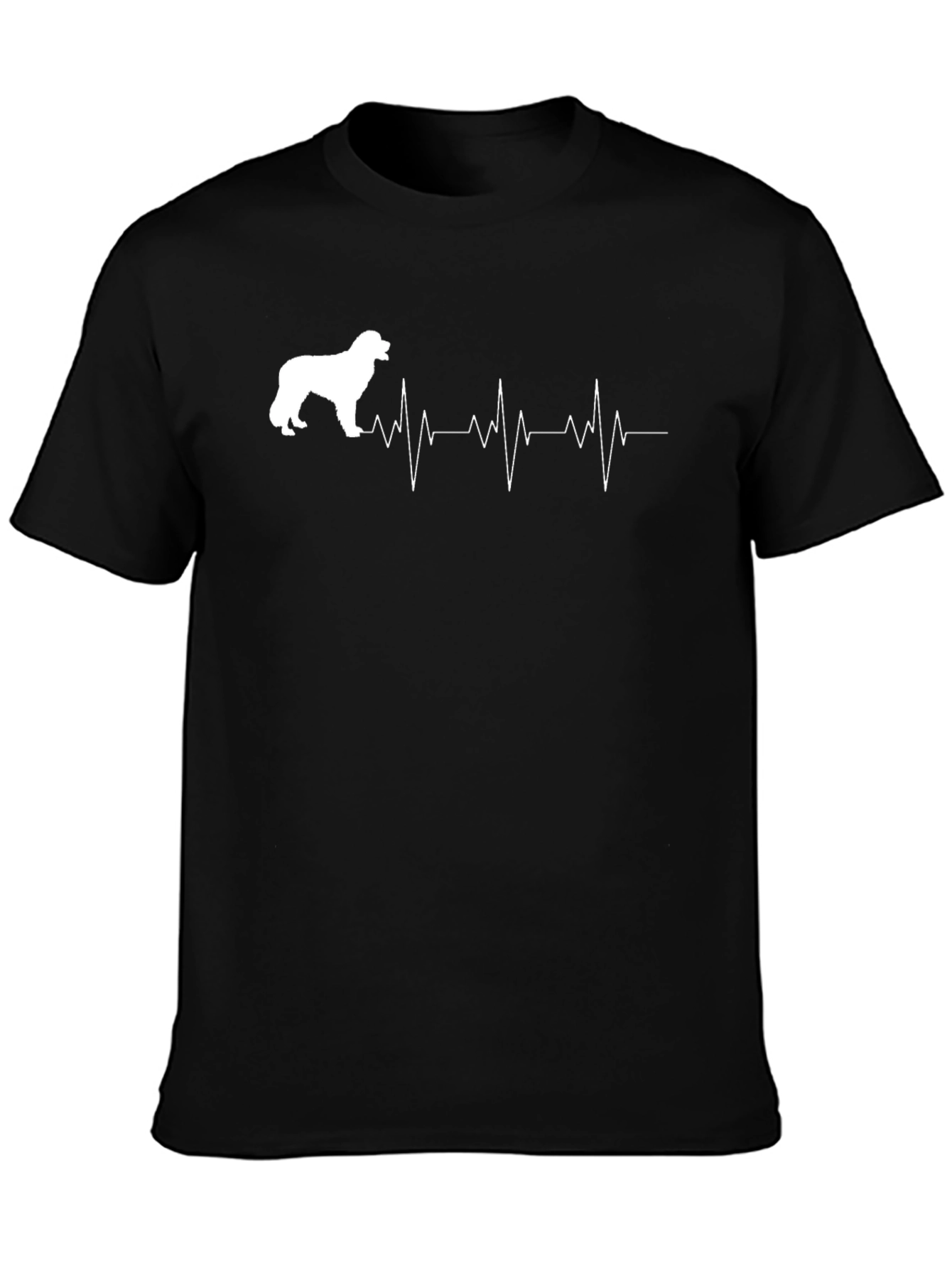 Dog Heartbeat Silhouette T-Shirt – Minimalist Dog Lover Tee
