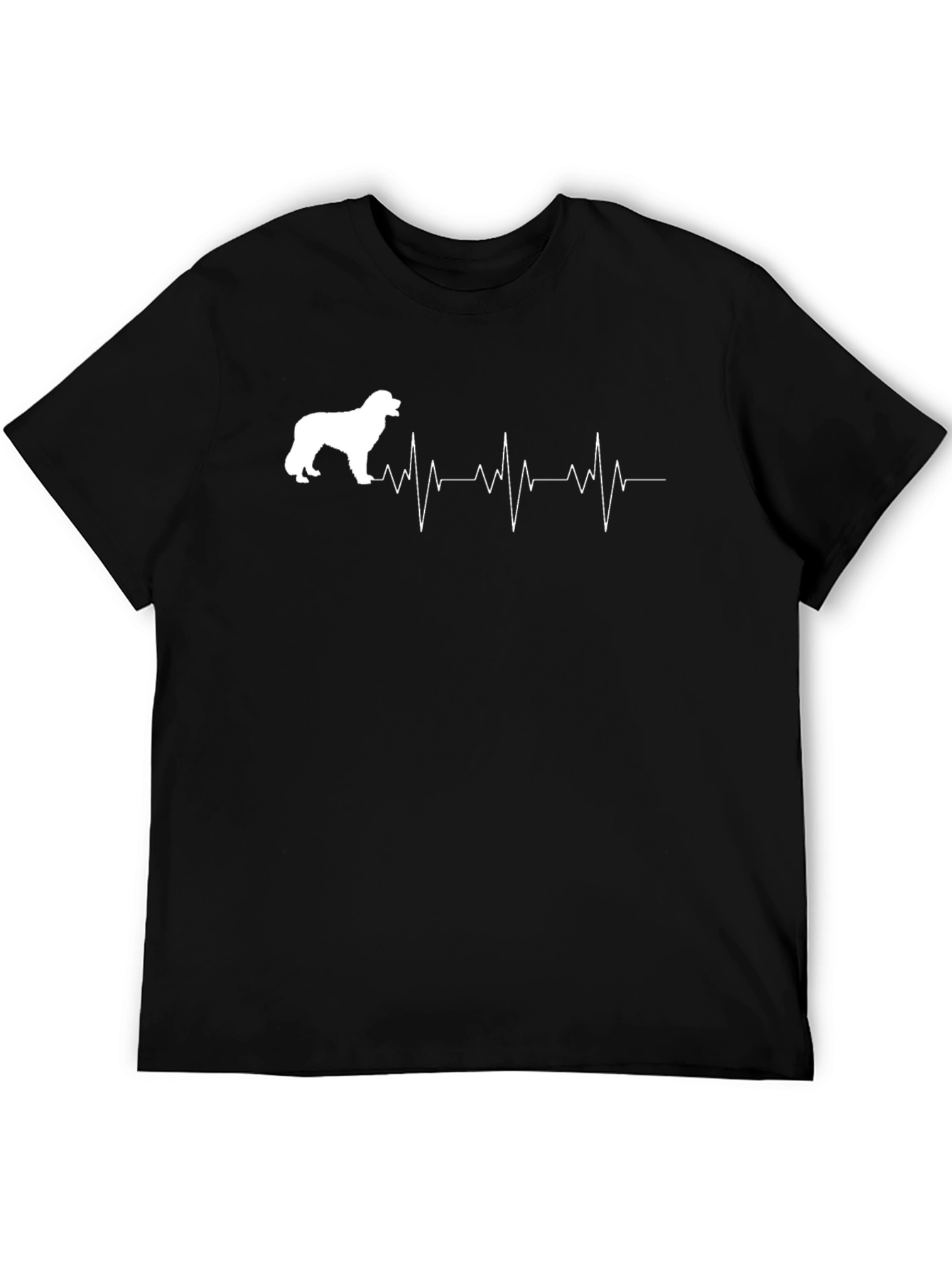 Dog Heartbeat Silhouette T-Shirt – Minimalist Dog Lover Tee