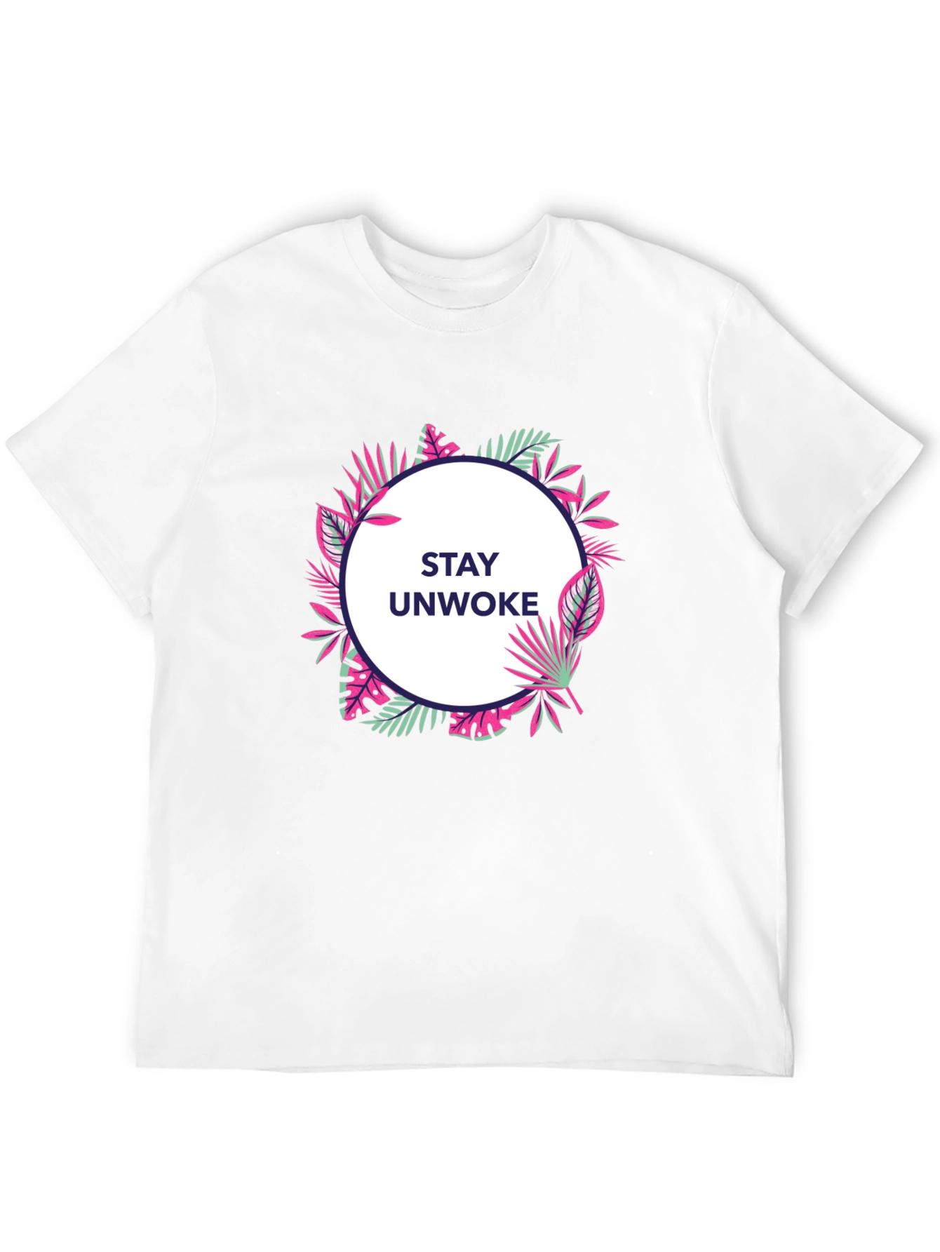 Stay Unwoke Tropical Graphic Tee - Anti Woke T-Shirt