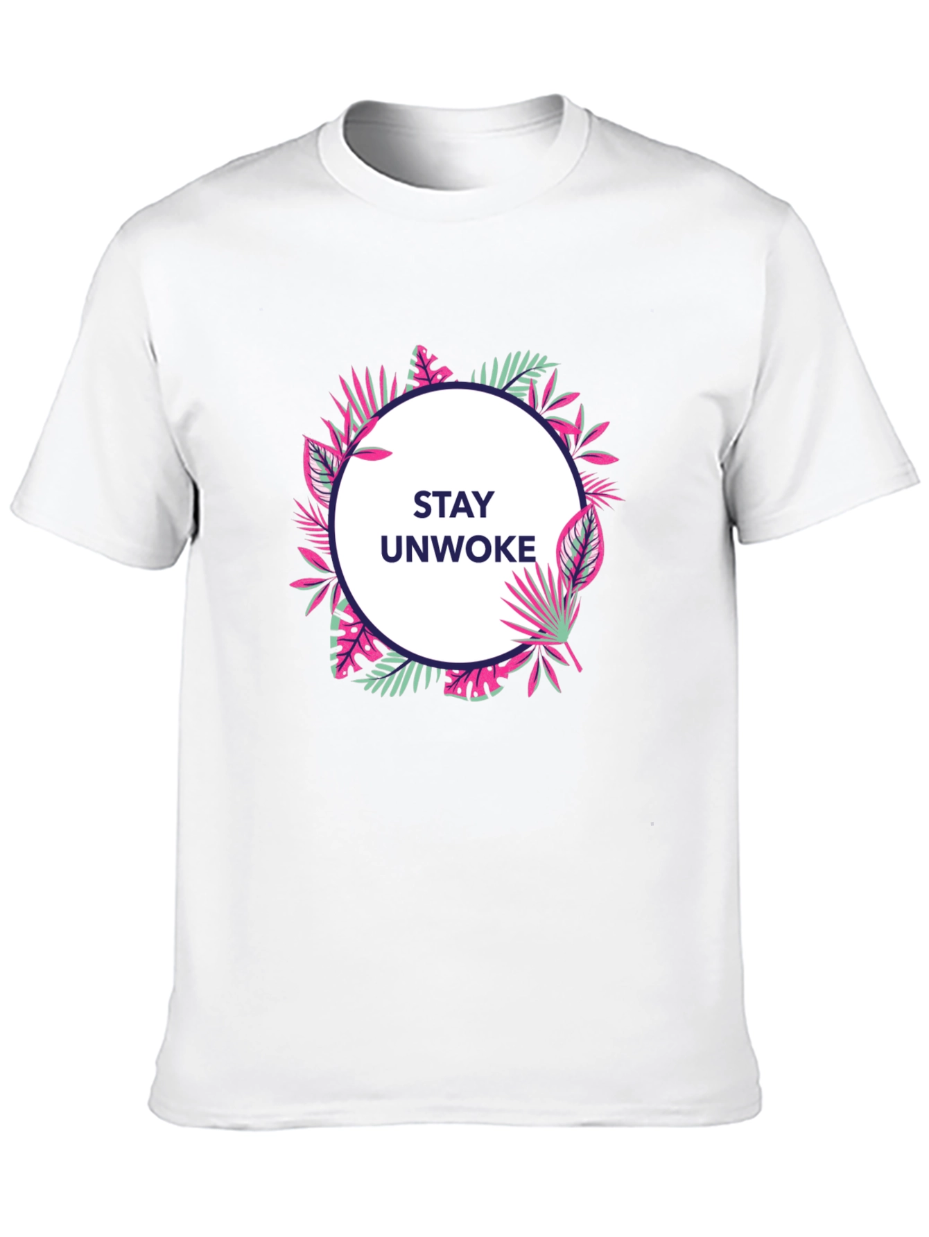 Stay Unwoke Tropical Graphic Tee - Anti Woke T-Shirt