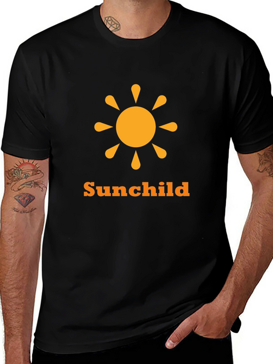 Sunchild Graphic Tee - Black Cotton Comfort Fit T-Shirt