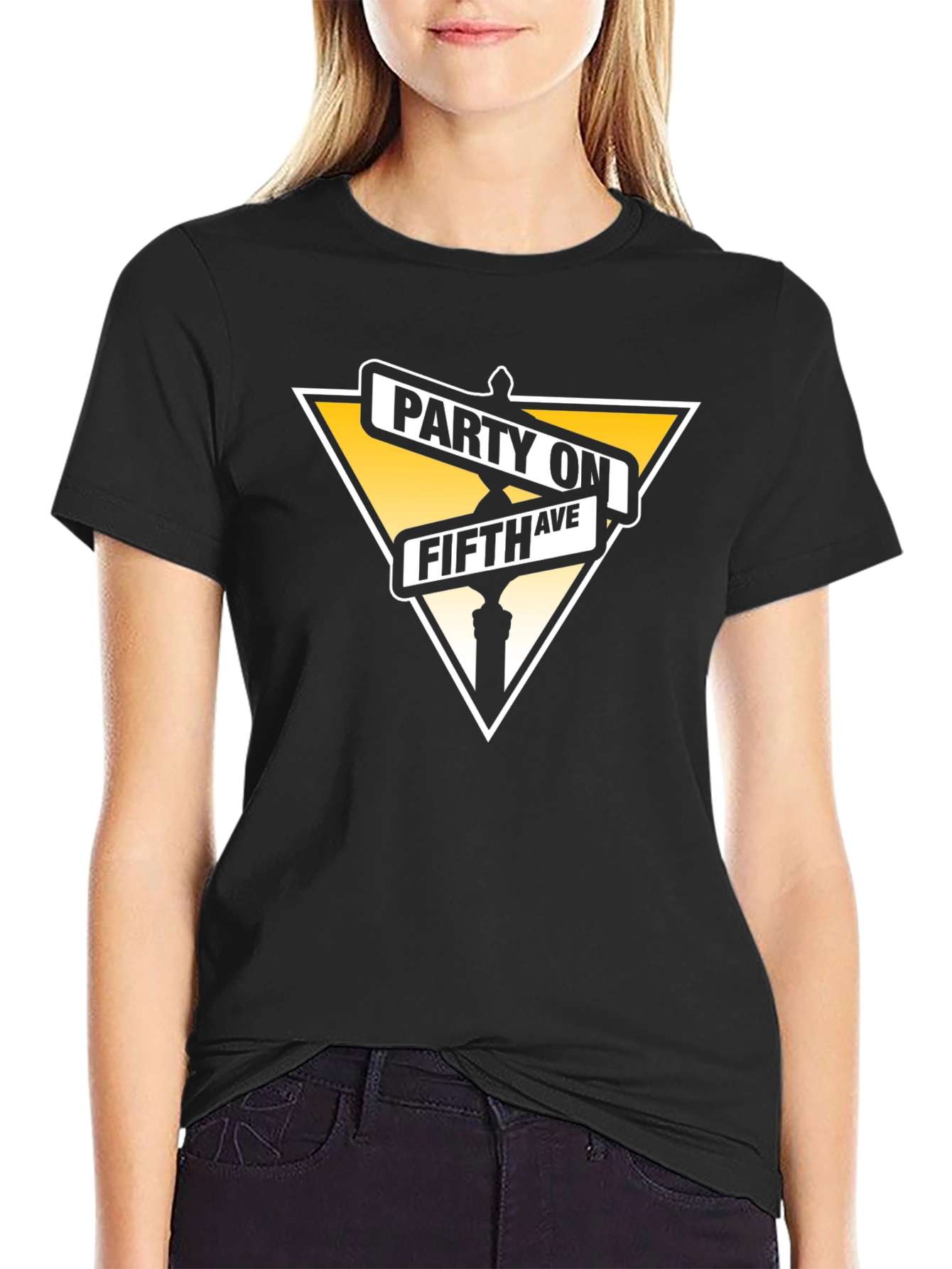 Party on Fifth Ave Black T-Shirt