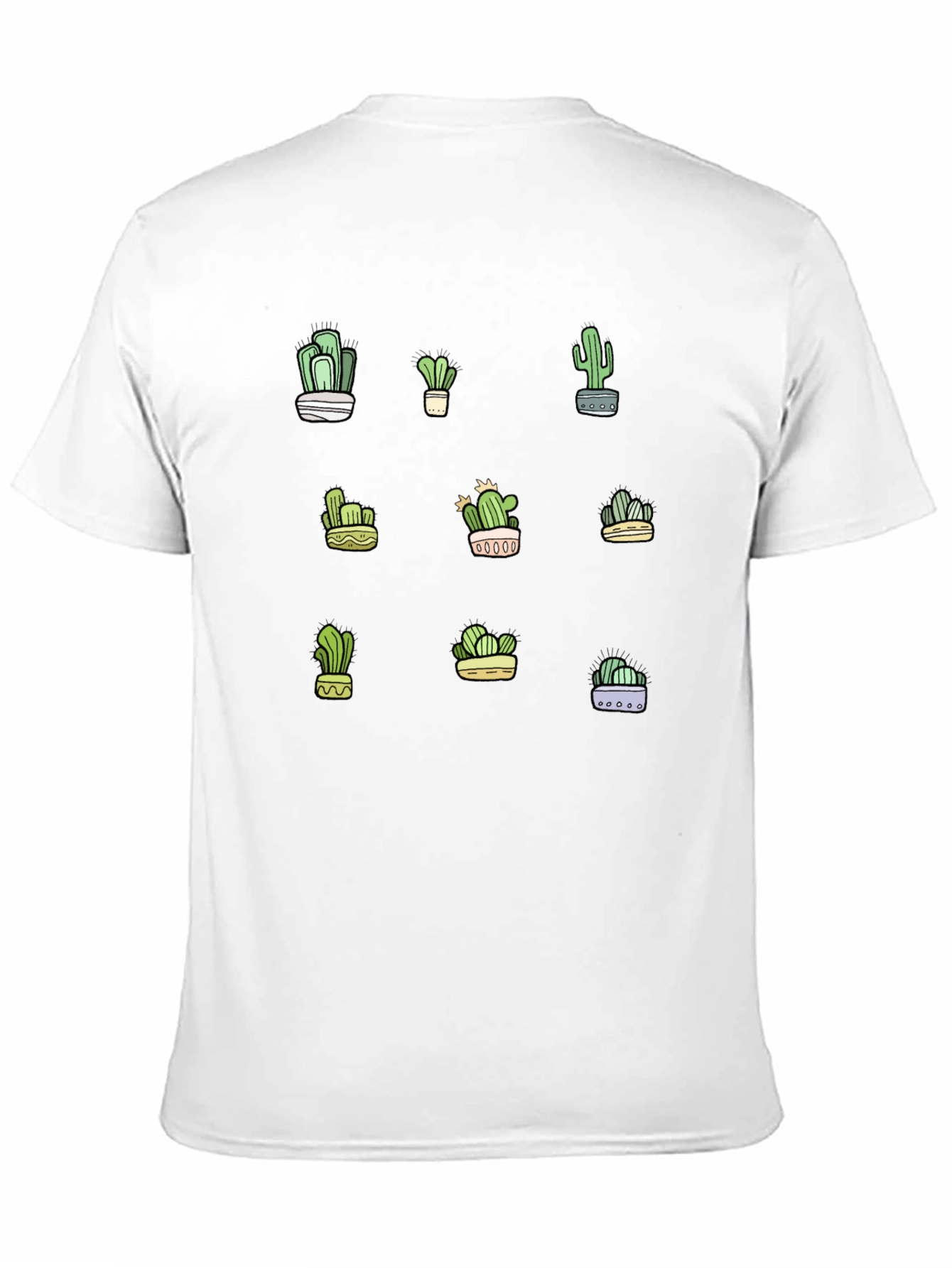 Cactus Print Black T-Shirt