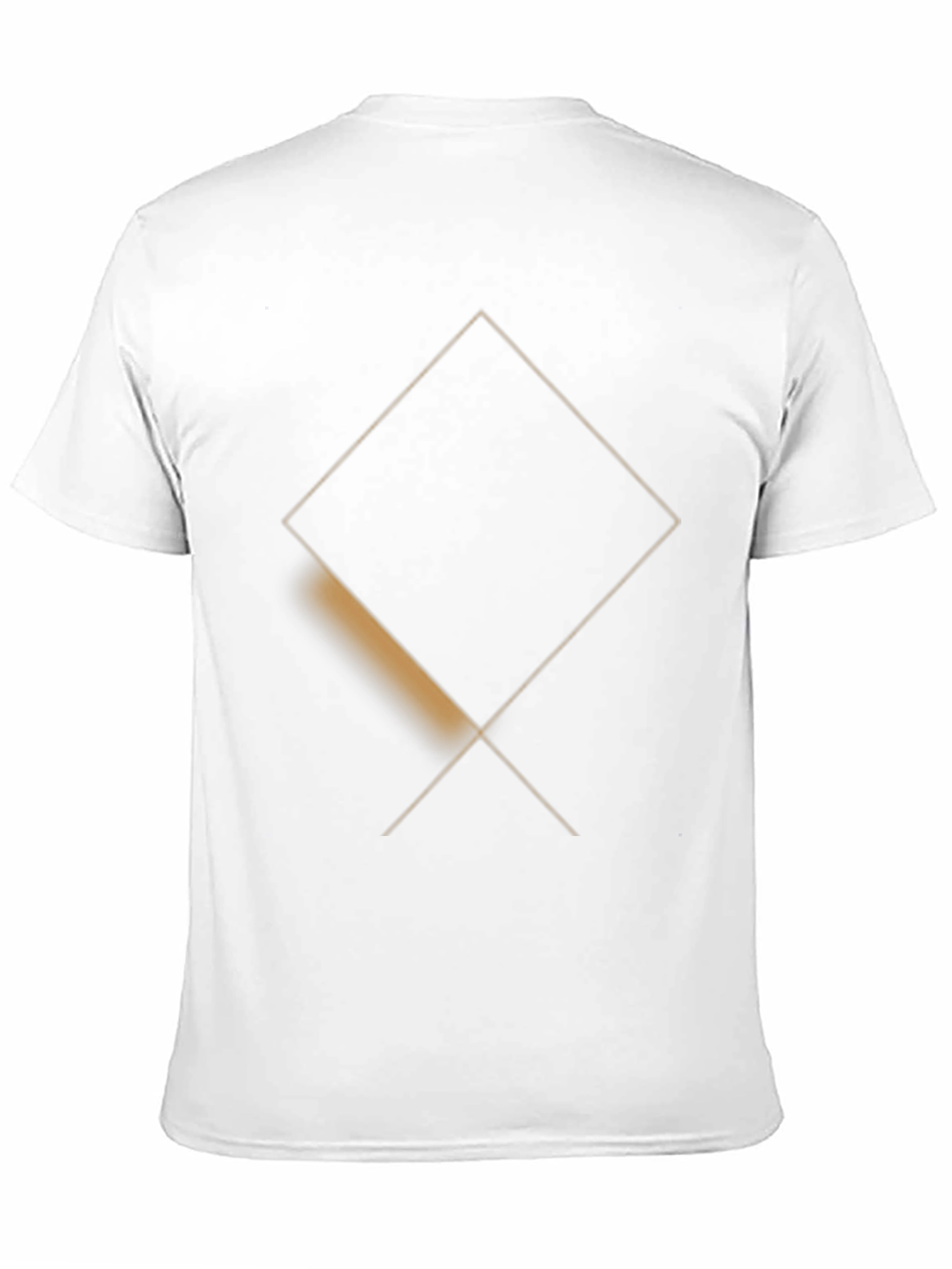 Mens Black T-Shirt with Geometric Square Design