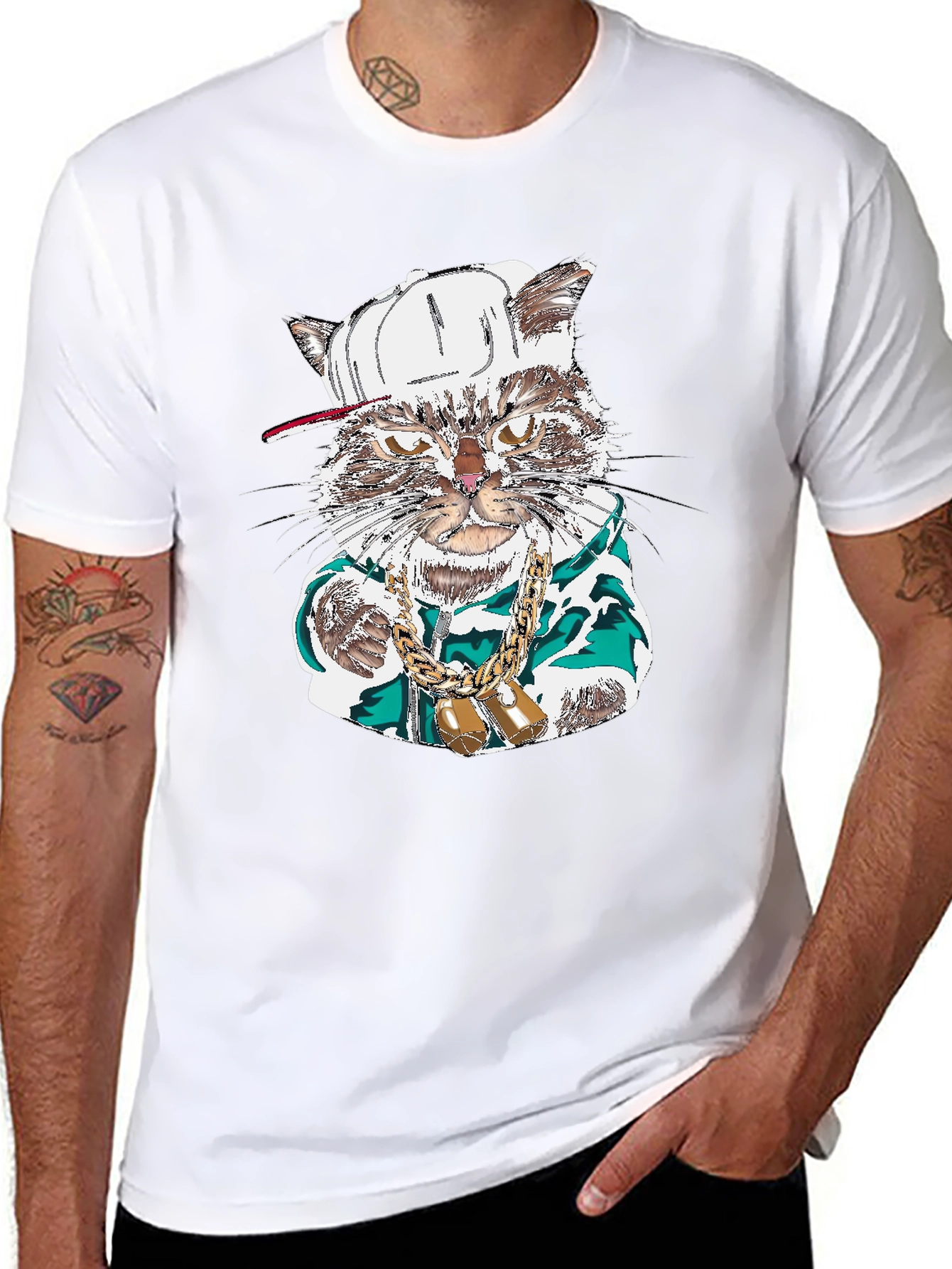 Cool Cat T-Shirt - Gangster Kitty Tee