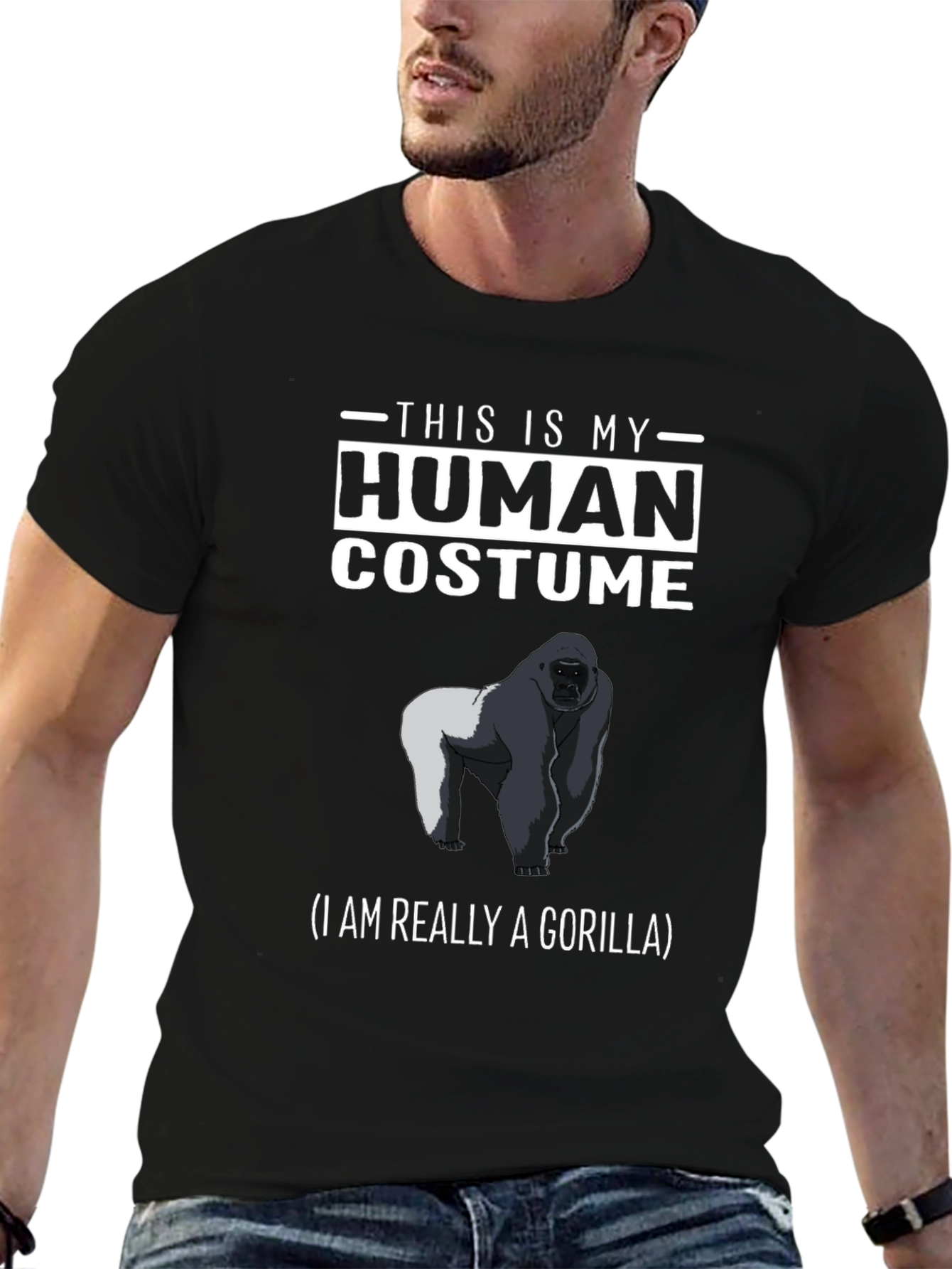 Human Costume Gorilla T-Shirt - Funny Animal Tee