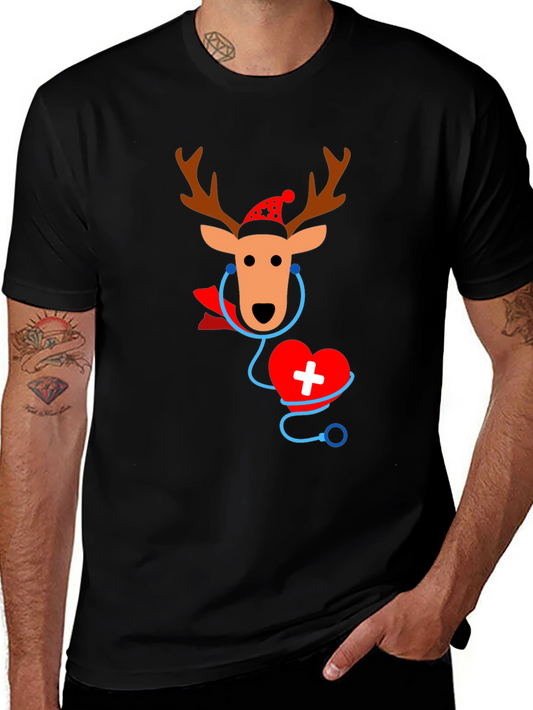 Christmas Nurse Reindeer T-Shirt