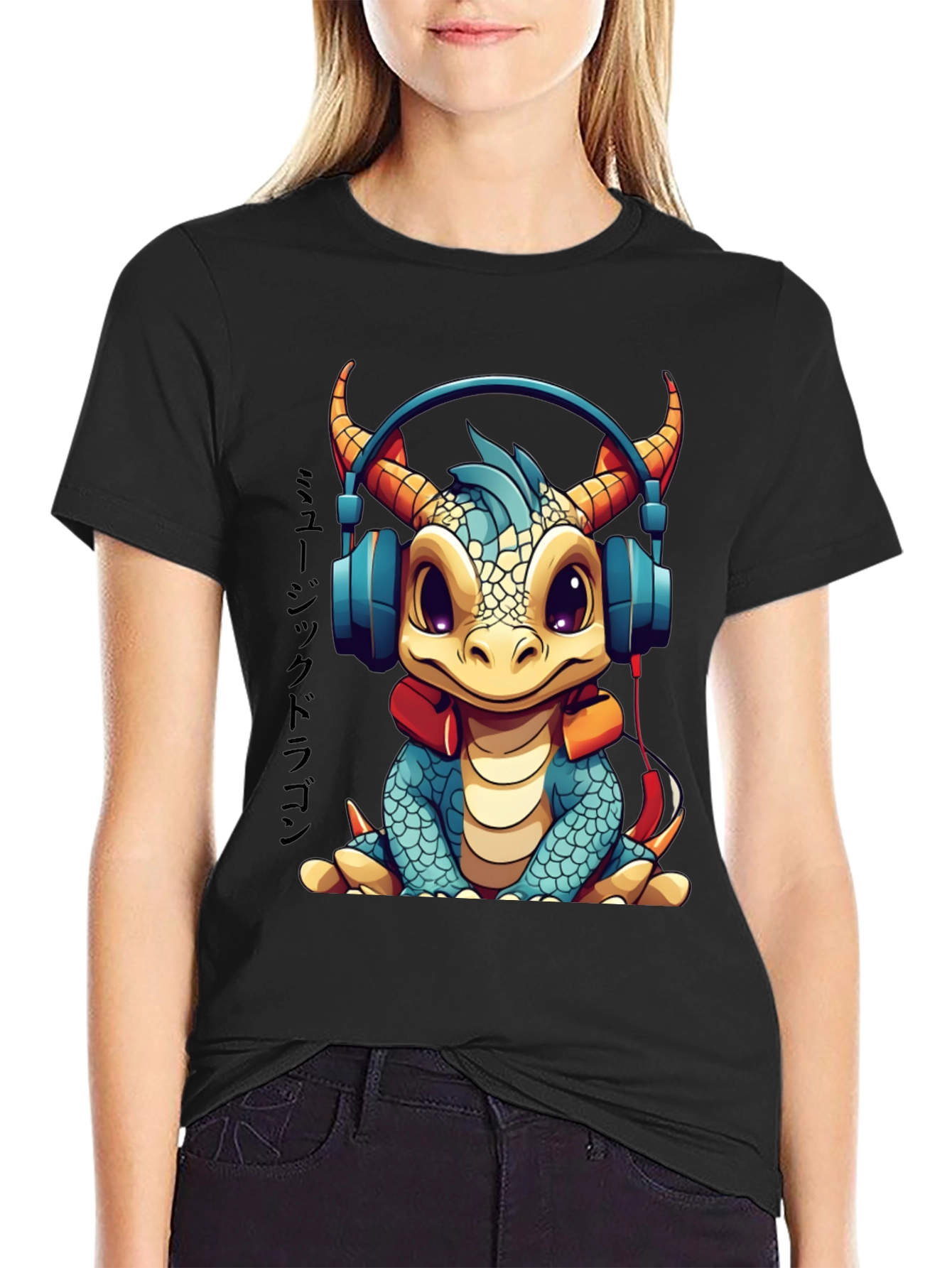 Cute Dragon Music Lover T-Shirt