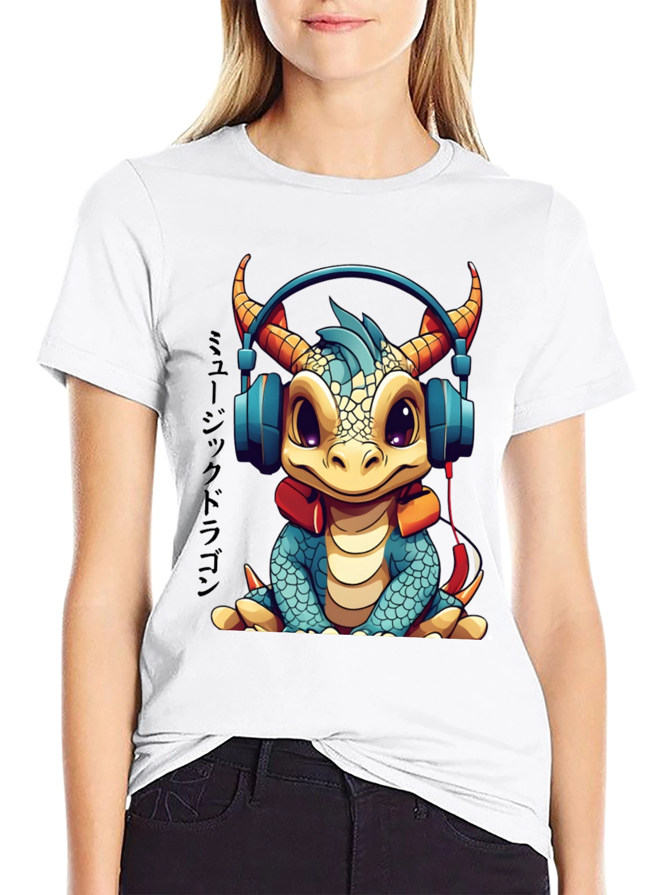 Cute Dragon Music Lover T-Shirt