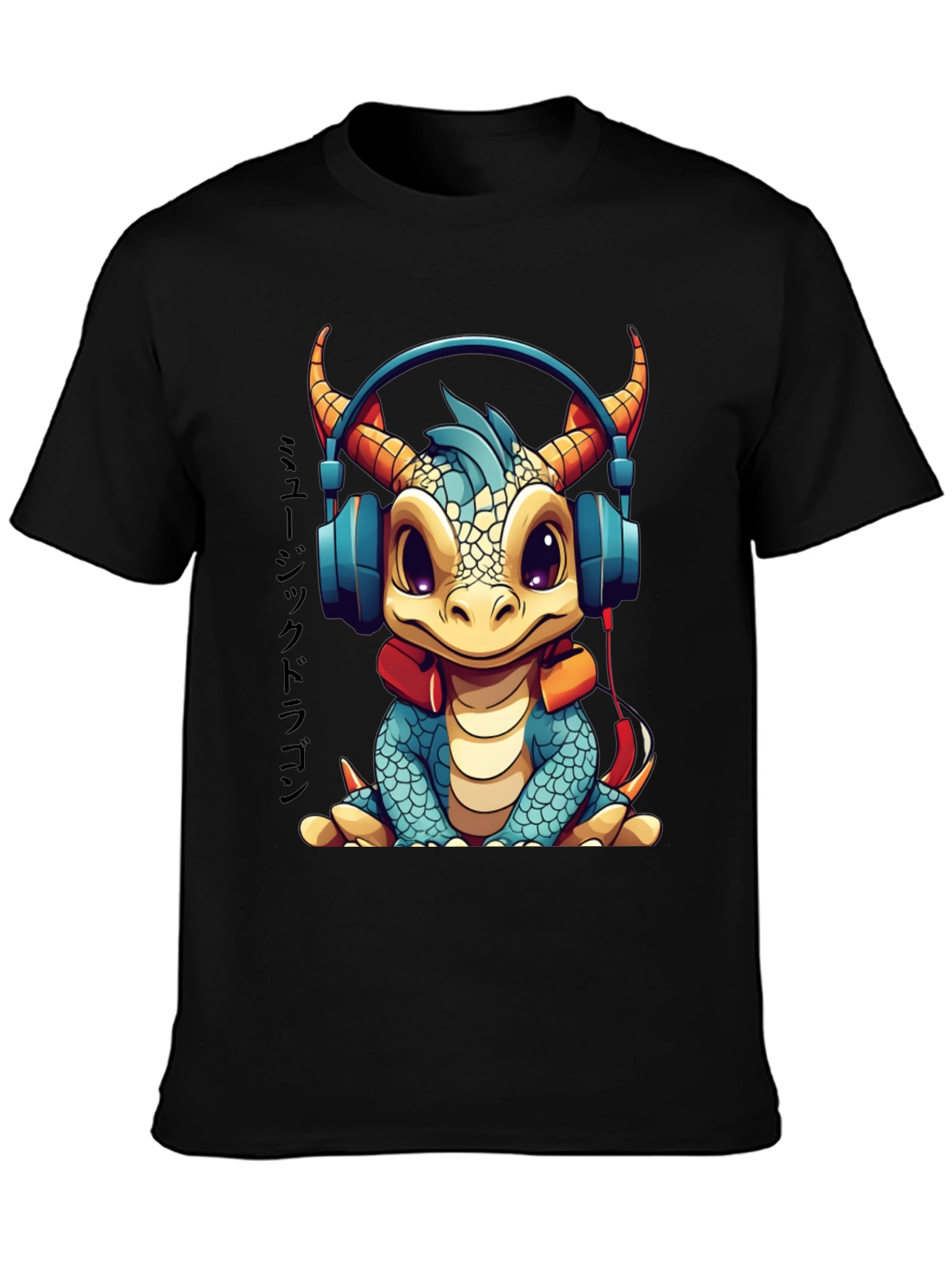 Cute Dragon Music Lover T-Shirt
