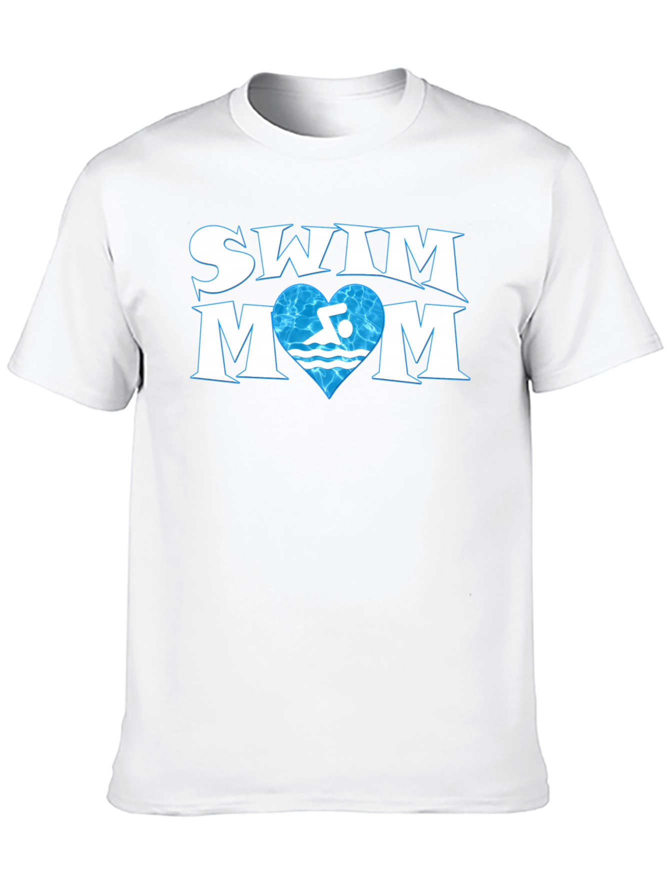 Swim Mom T-Shirt - Love Swimming Heart