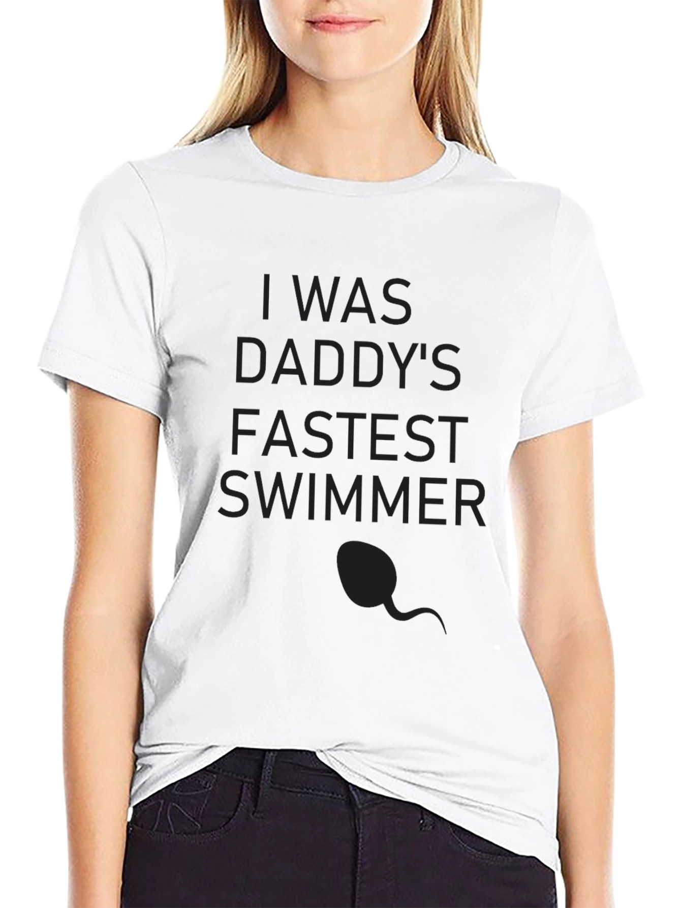 Daddys Fastest Swimmer Tee - Funny Novelty Shirt