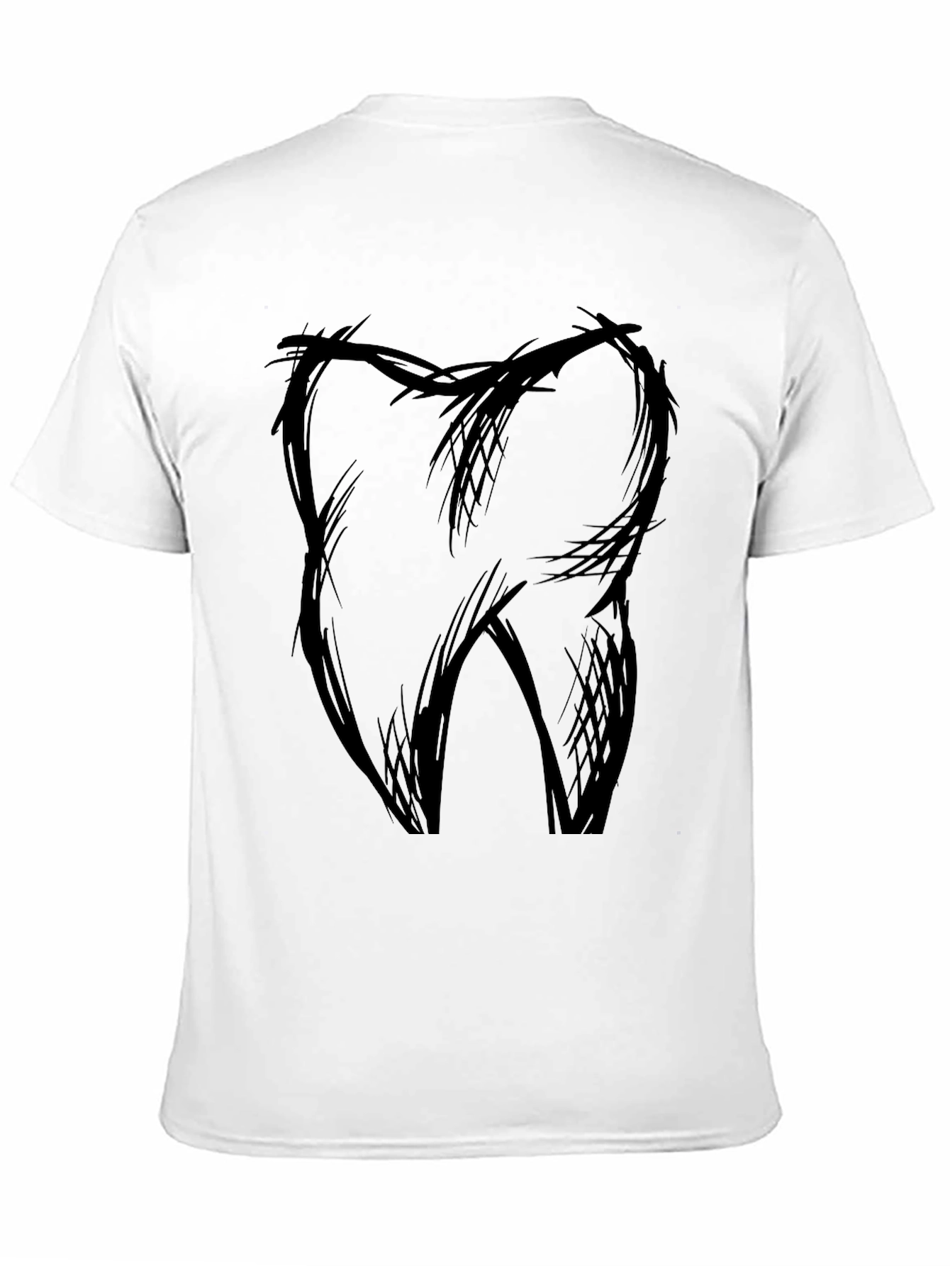 Sketch Tooth Graphic Tee - Dental Humor Shirt