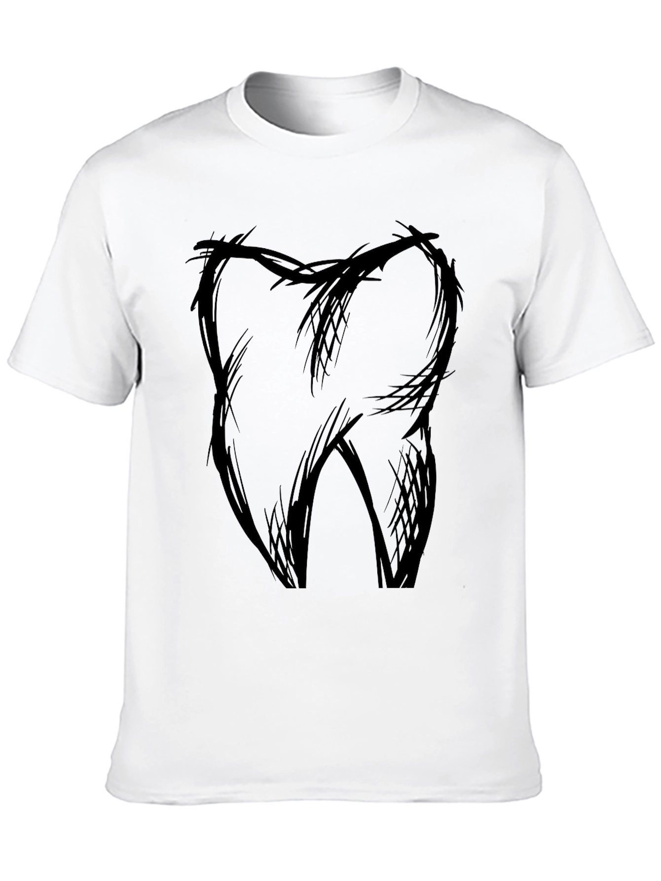 Sketch Tooth Graphic Tee - Dental Humor Shirt