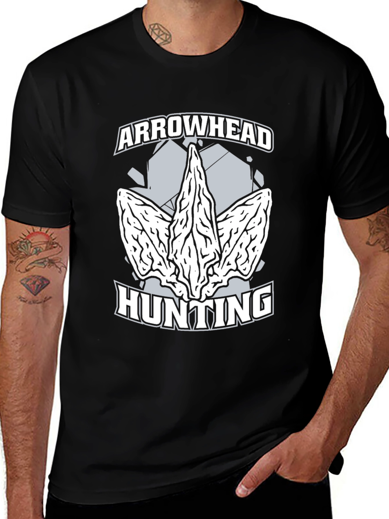 Arrowhead Hunting T-Shirt - Black Graphic Tee