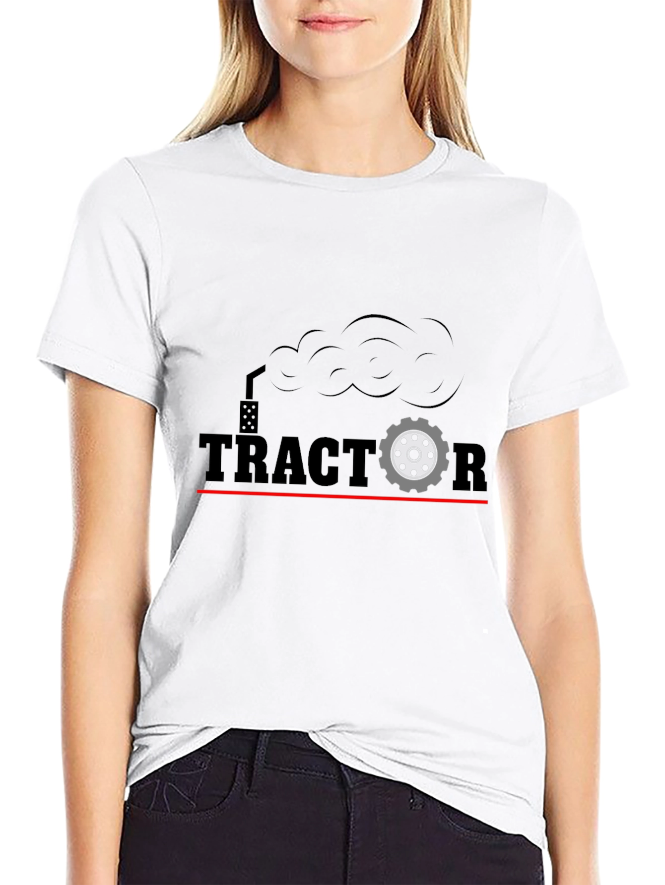 Tractor Graphic T-Shirt - Black Cotton Tee