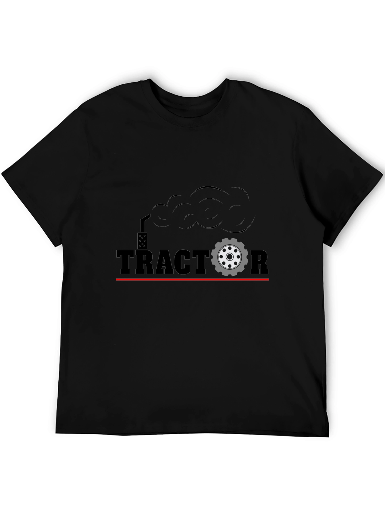 Tractor Graphic T-Shirt - Black Cotton Tee