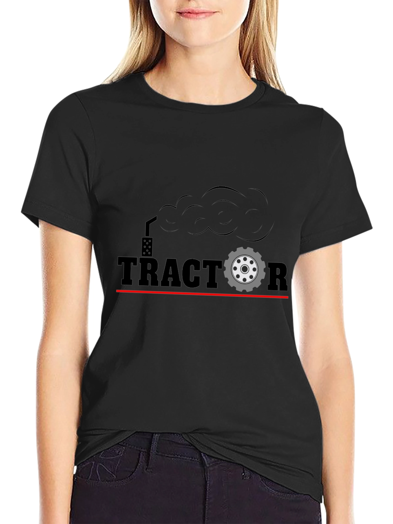Tractor Graphic T-Shirt - Black Cotton Tee