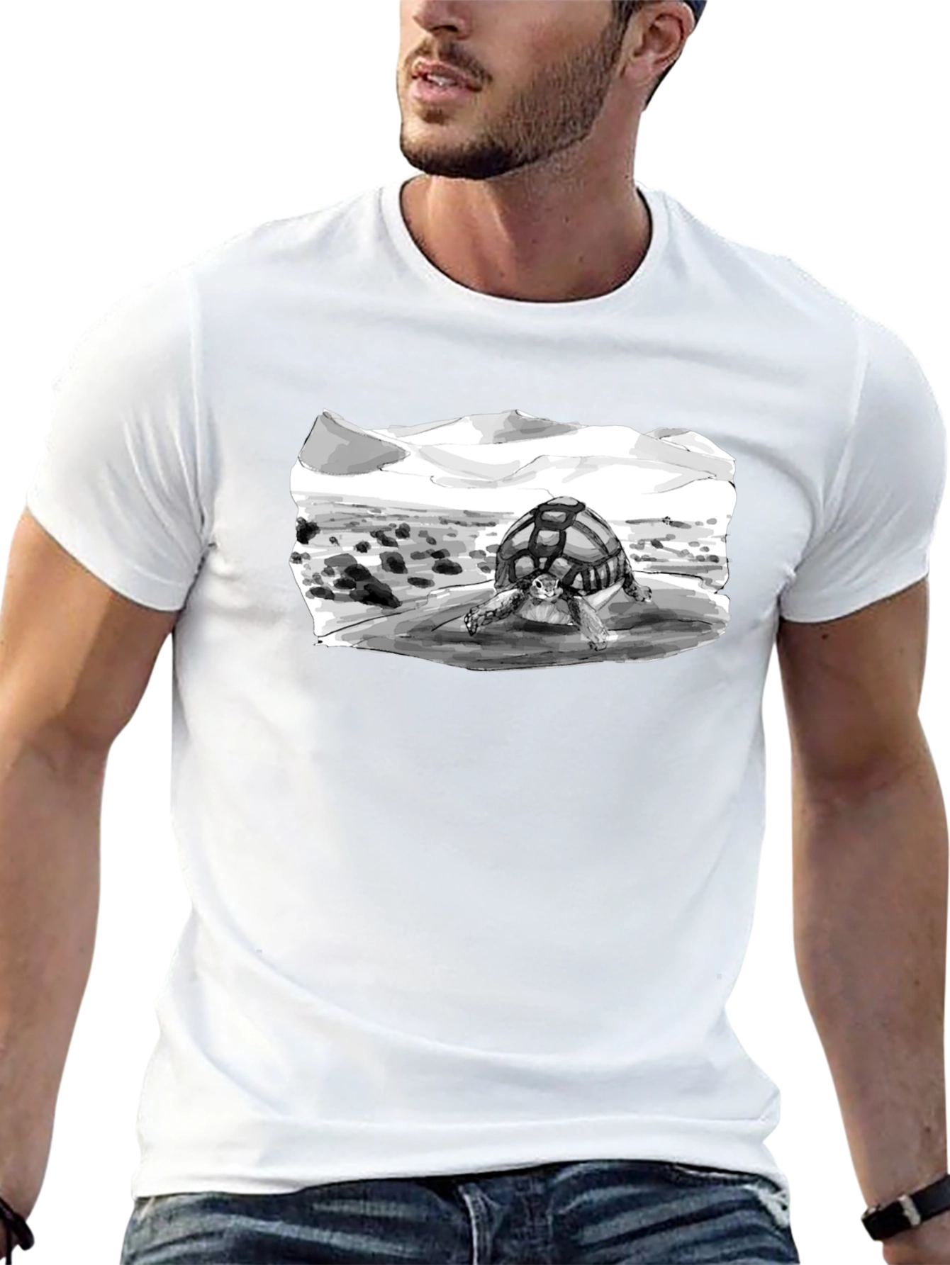 Desert Tortoise Graphic Tee - Black